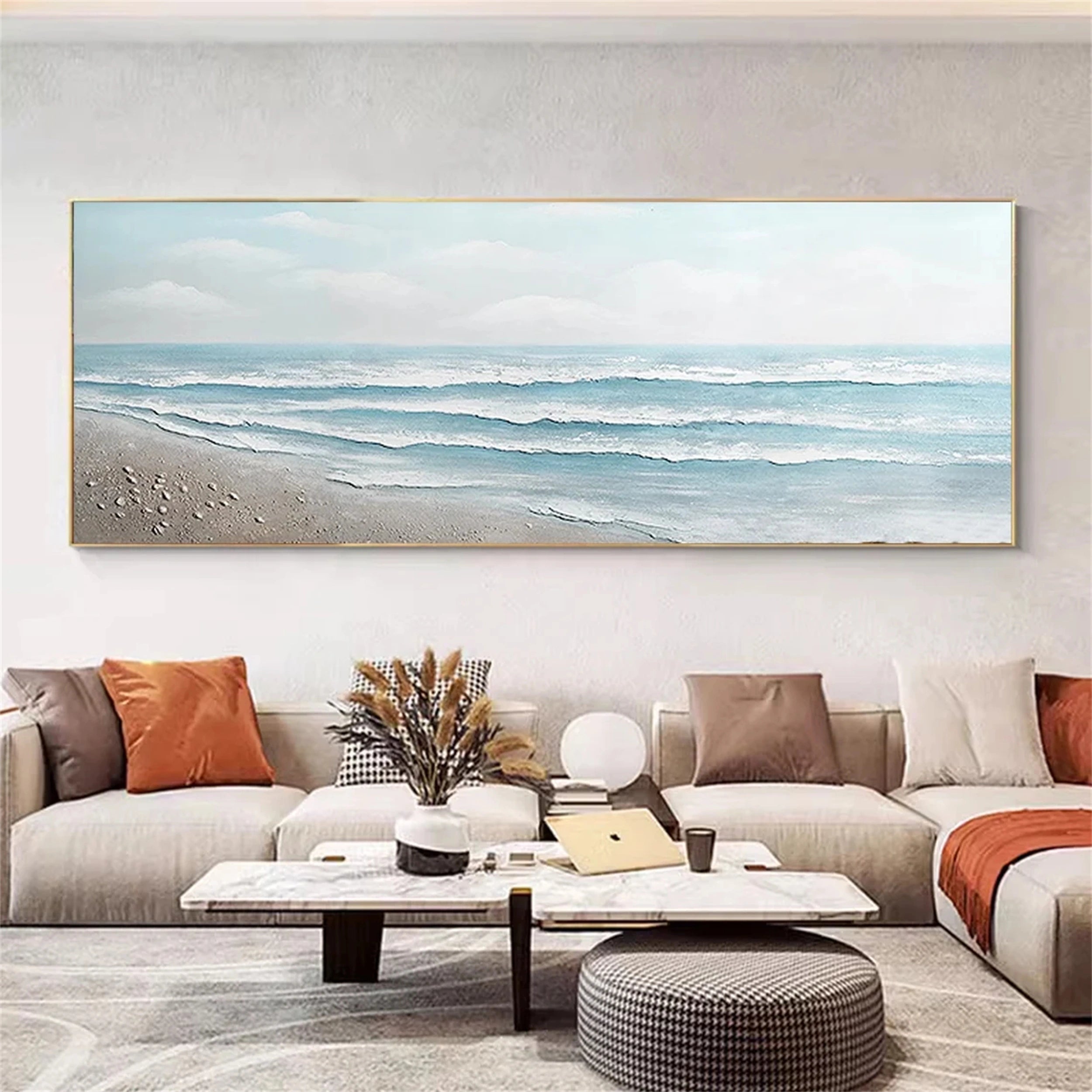 Ocean and Sky Painting #OS 083 - Stunning Seascape Wall Art for Home & Office Decor - Perfect for Living Room, Bedroom or Beach House