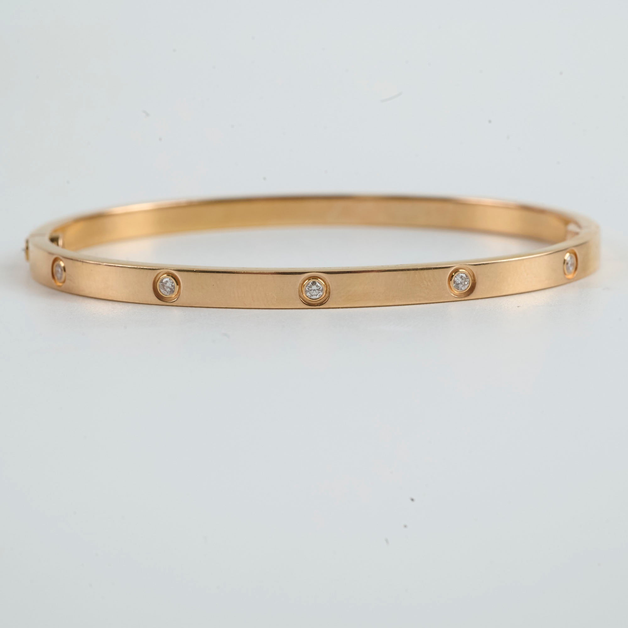 Cartier Small Love Bracelet with 10 Diamonds - Size 16 | Luxury Gold Bangle for Women, Anniversary Gift & Special Occasion Jewelry