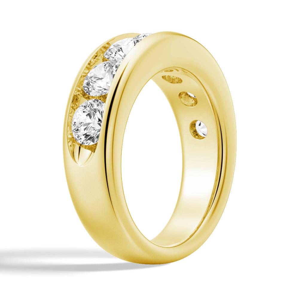 Round Cut Moissanite Wedding Ring Set for Couples - 14K White Gold Engagement & Matching Men's Band - Perfect for Anniversaries, Proposals & Romantic Occasions