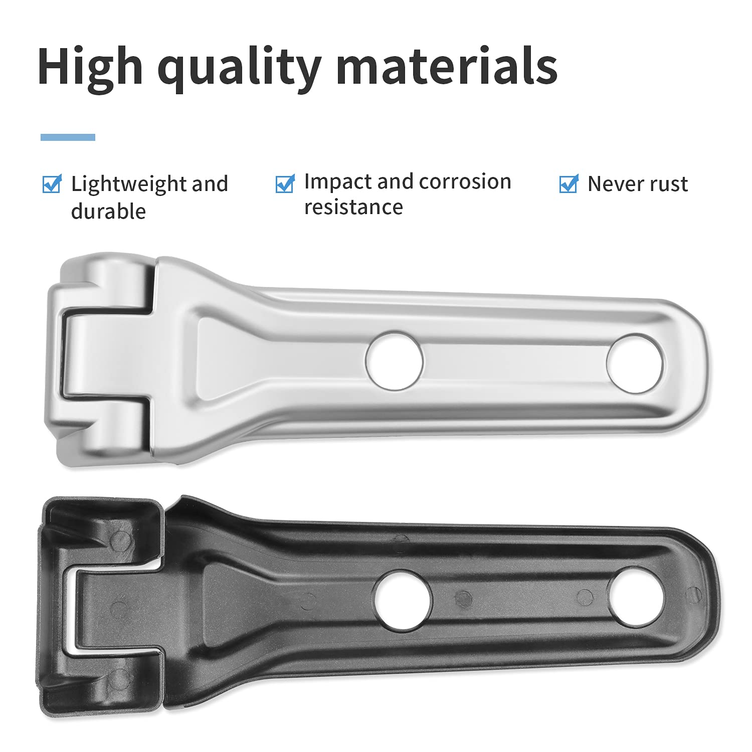 Jeep Wrangler JL 2018-2021 Spare Tire Bracket Hinge Cover - ABS Silver Exterior Accessories (2-Piece Set) - Perfect for Off-Roading & Custom Jeep Upgrades