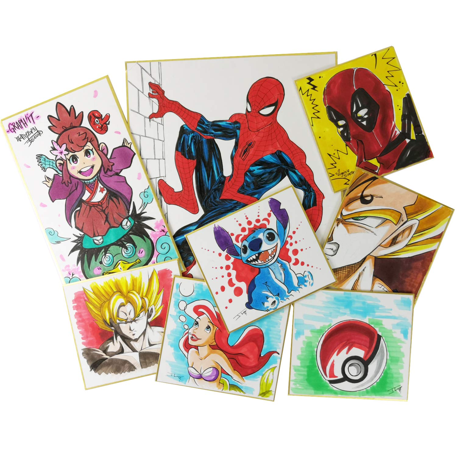 GRAPH'IT Shikishi Board 272 x 484 mm – Premium Double Sided Drawing Board for Artists | Ideal for Anime, Manga & Portrait Sketching | Large Art Display Surface