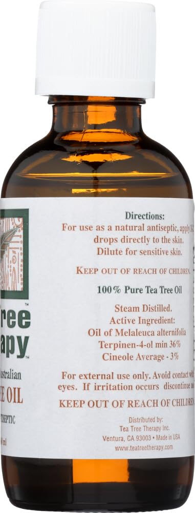 Pure Tea Tree Oil 2oz (60ml) - 100% Natural Essential Oil for Skin Care, Acne Treatment & Aromatherapy - Perfect for DIY Beauty, Hair Care & Home Remedies