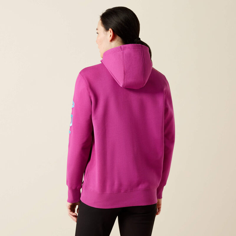Stylish Women's Graphic Hoodie in Willowherb & Maui Blue - Perfect for Casual Outfits, Streetwear Fashion, and Cozy Loungewear