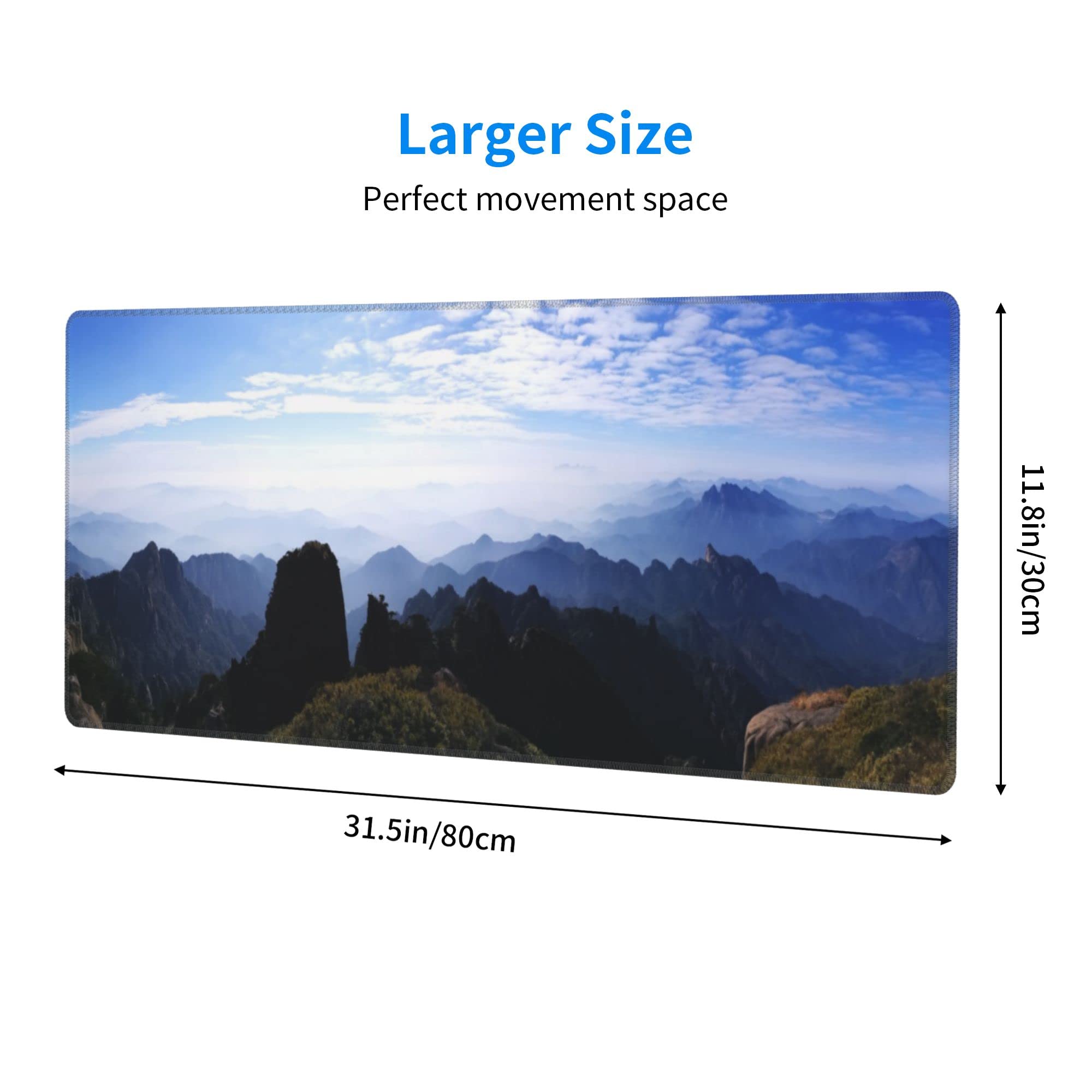 Custom Extended Gaming Mouse Pad - Personalized with Your Photo/Text, Large 31.5x12 Inch (80x30cm) Non-Slip Rubber Base, Stitched Edge Mouse Mat for PC, Laptop, Office & Gaming Setup - Perfect for Workstations, Esports & Home Office Use