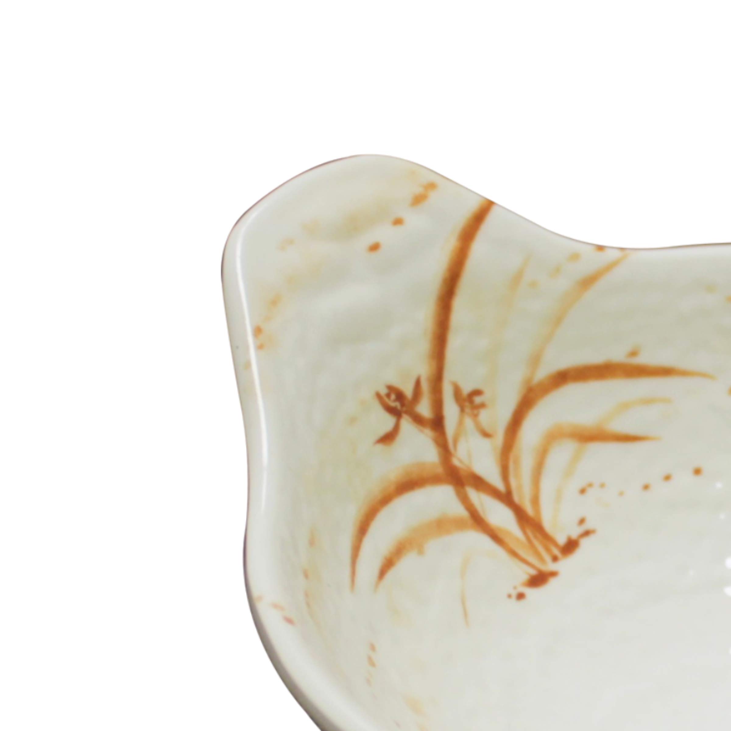 Premium Melamine Dip Bowls - Thunder Group Gold Orchid Collection (5 oz, 4 7/8