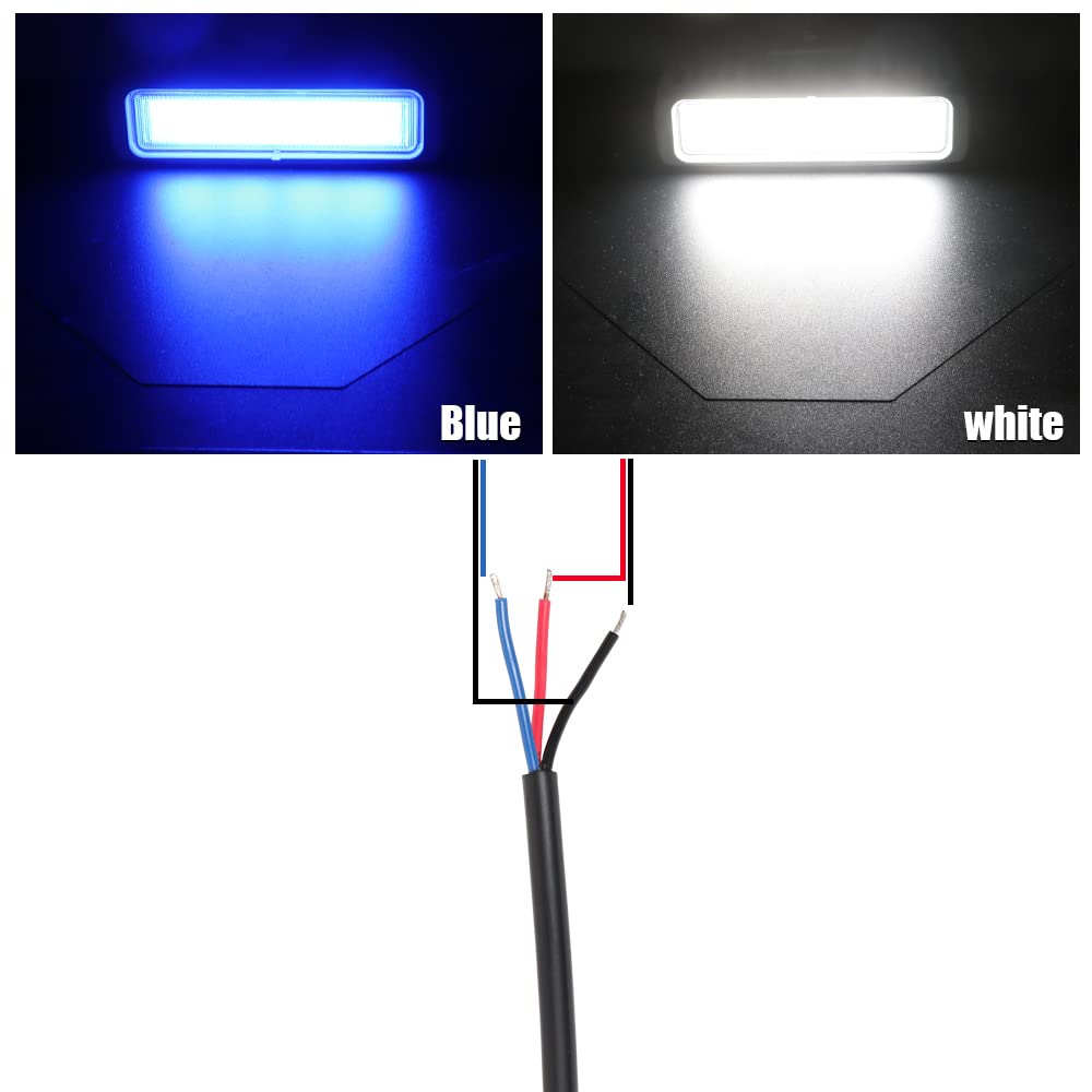 EXZEIT 2-Pack Dual Color Marine Boat Navigation Lights & 2-Pack White LED Boat Deck Lights - Perfect for Night Boating, Fishing, and Water Safety