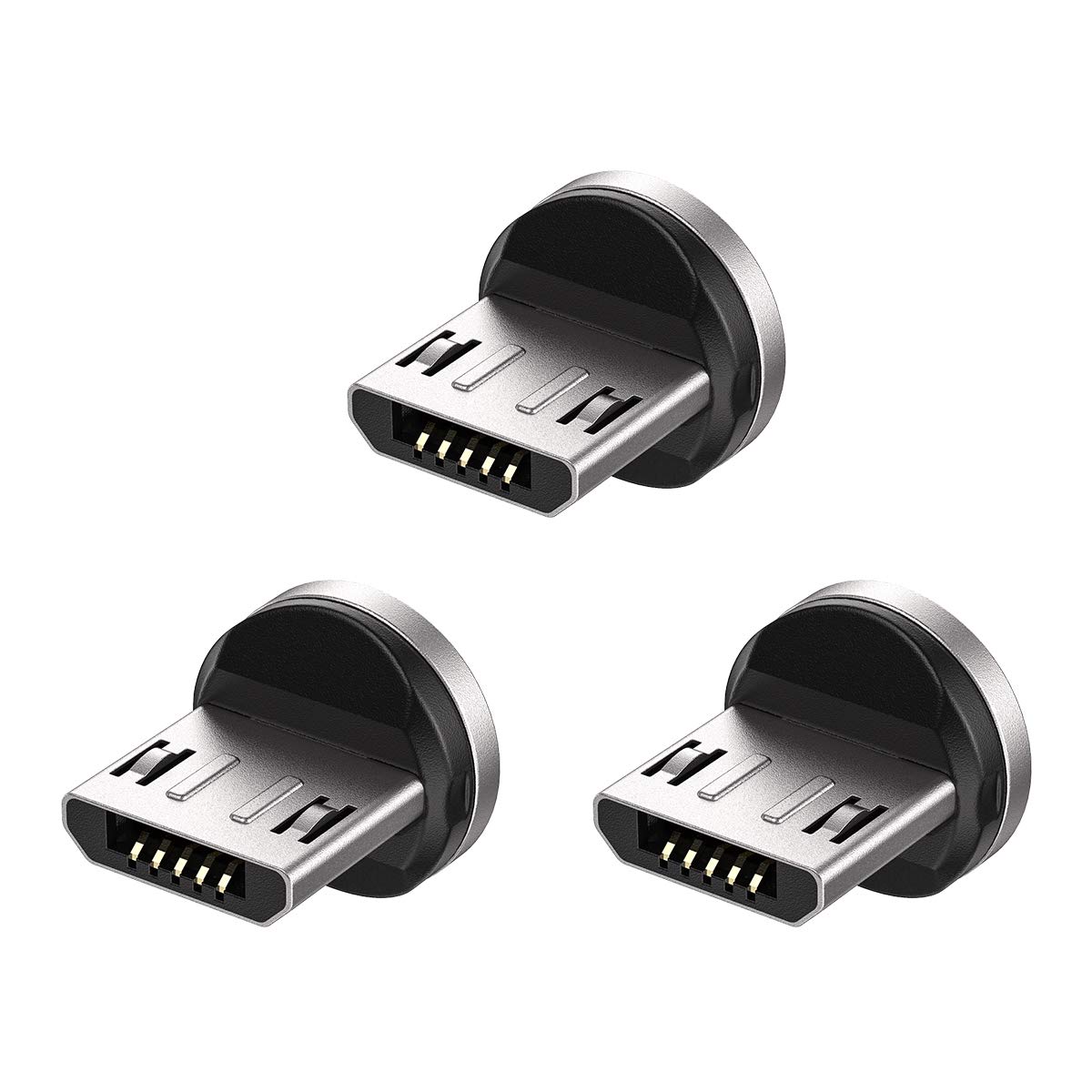 5-Pin Magnetic Charging Cable Tips for Micro USB Android Devices (3 Pack) - Fast Charging Adapter for Phones, Tablets & More | Perfect for Home, Office & Travel