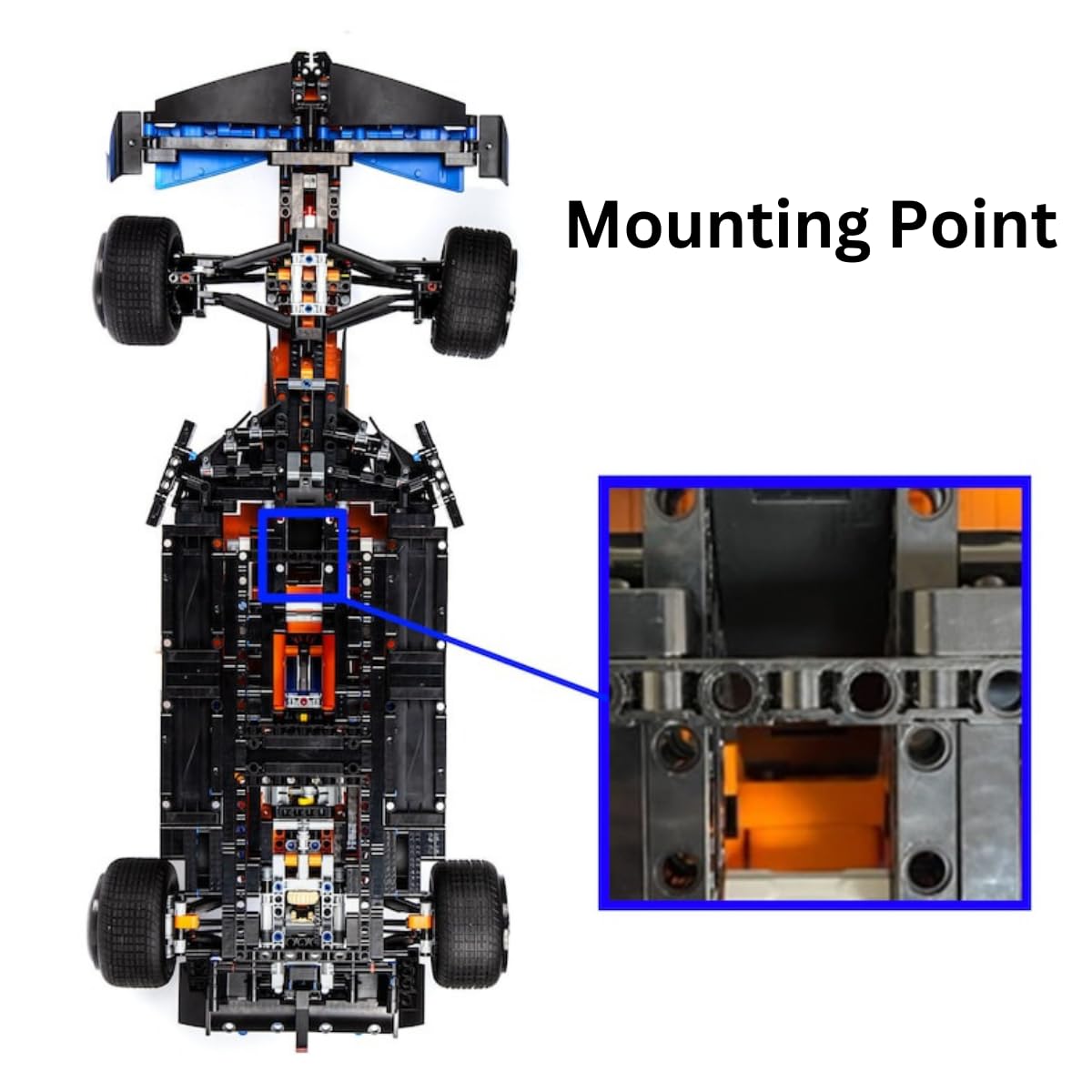 Wall Mount Hook for Lego 42141 Technic McLaren Formula 1 2022 Replica Race Car Model Building Kit - F1 Motor Sport Set - Perfect for Displaying LEGO Models in Bedrooms, Offices, or Game Rooms