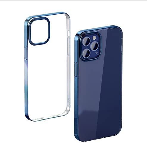Premium Electroplating Hard Shell Protective Case for iPhone 12 - Shockproof & Scratch Resistant Cover (Blue) | Perfect for Outdoor Activities, Travel & Daily Use