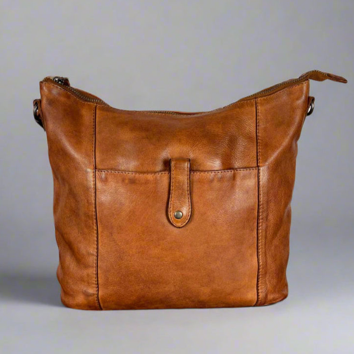 MET Front Snap Leather Handbag for Women - Stylish Crossbody Purse with Adjustable Strap, Perfect for Work, Travel & Everyday Use