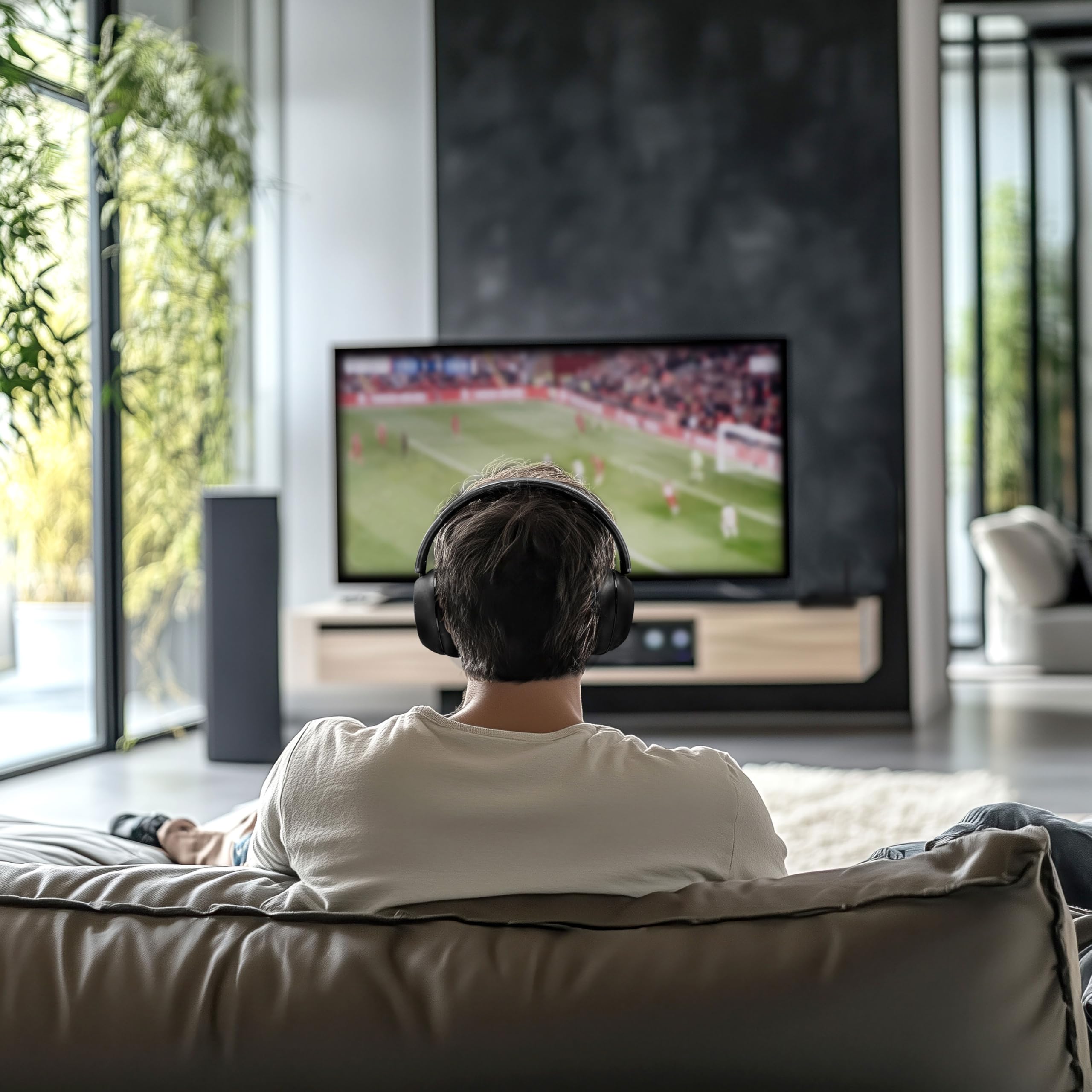 MIXX StreamQ Wireless Bluetooth TV Headphones with 3D Surround Sound & Transmitter Bundle – Over-Ear Headset with Clear Voice Mode, 40H Battery Life, Multi-Listener Audio for Home Theater, Gaming & Late Night TV Watching