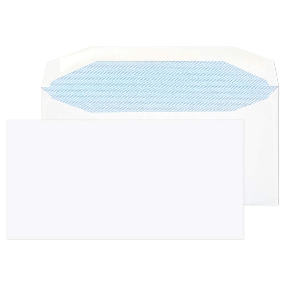 Purely Everyday DL 110 x 220 mm 80 gsm Gummed Mailer Envelopes (2701) White - Pack of 1000 | Self-Sealing Business Envelopes for Mailing, Invoices, Letters & Documents | Office & Home Use