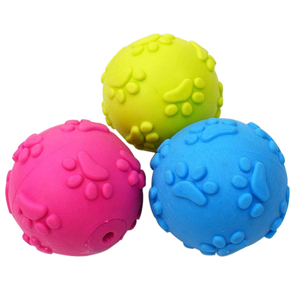 **Durable Squeaky Dog Toys - 3 Pack Chew Resistant Balls for Small, Medium & Large Dogs - Perfect for Fetch, Training & Playtime**