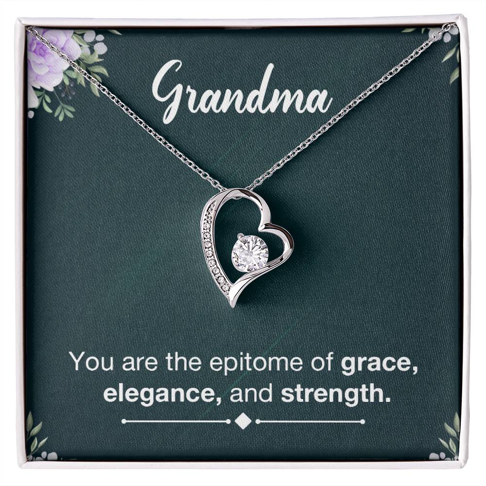 Beautiful Heart Necklace for Grandma - Thoughtful Gift from Grandkids - Perfect for Birthdays, Mother's Day & Family Celebrations