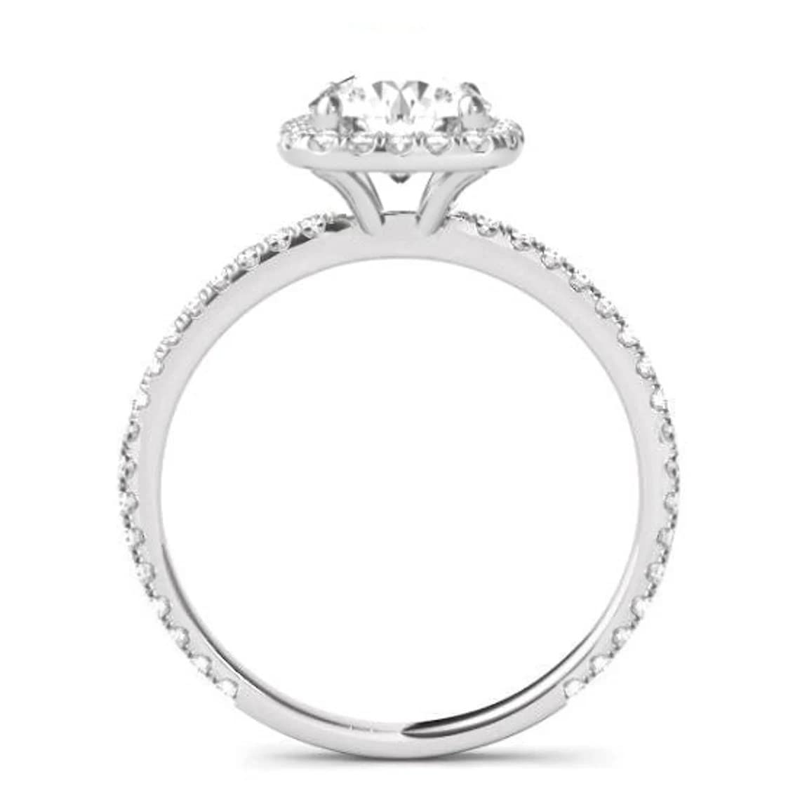 3 CT Cushion Cut Moissanite Engagement Ring Wedding Set for Women - Vintage Halo Solitaire Bridal Ring with Diamond Accents, Silver Anniversary Promise Ring - Perfect for Proposals, Weddings & Special Occasions