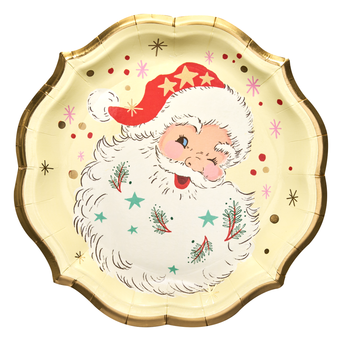 Vintage Santa Christmas Dinner Plates Set of 8 - Holiday Tableware for Festive Parties & Family Gatherings