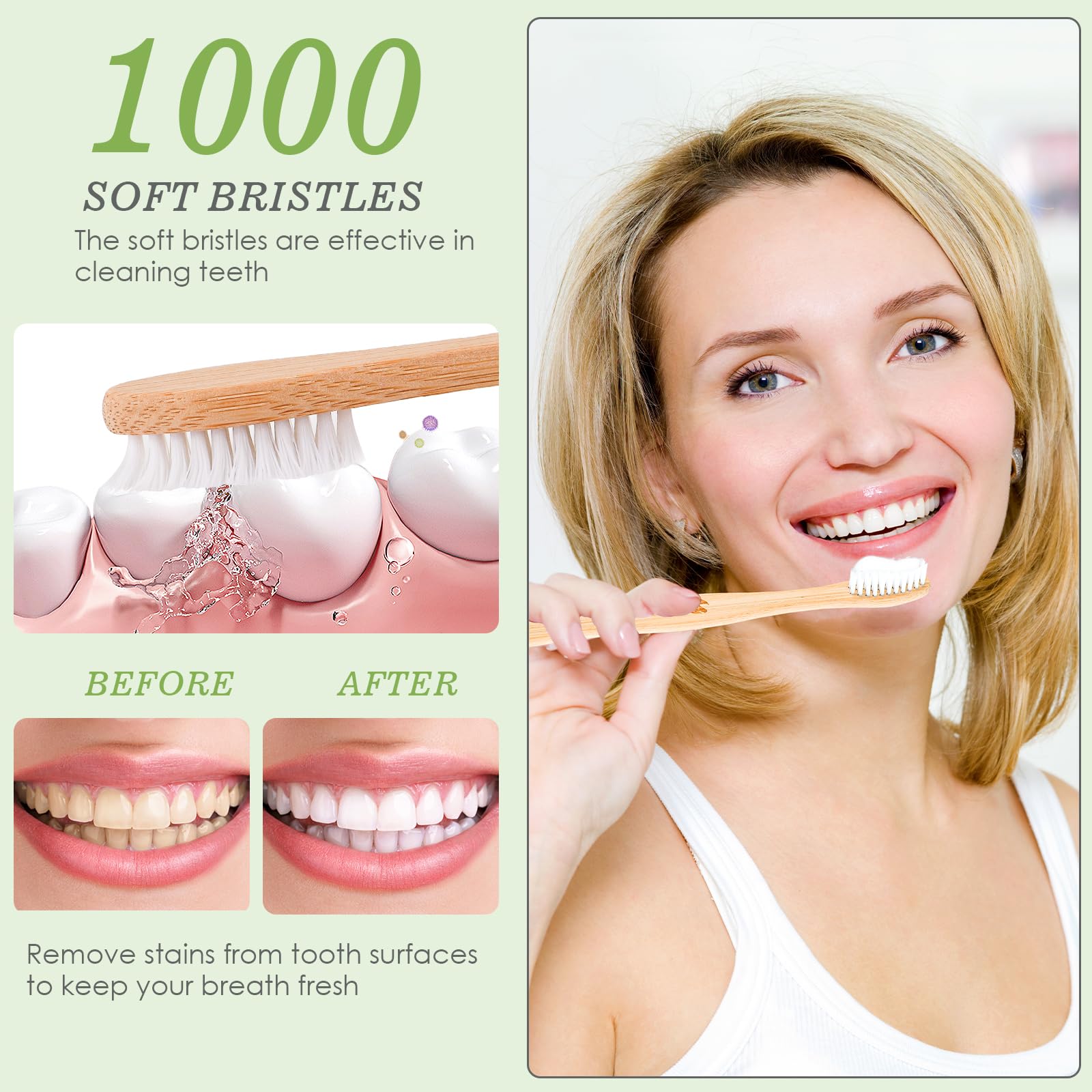 Eco-Friendly 30 Pack Bamboo Toothbrushes for Adults - BPA Free Soft Bristles, Natural Wooden Toothbrush Bulk Set with 2 Travel Cases | Sustainable Oral Care for Home, Travel & Zero Waste Lifestyle