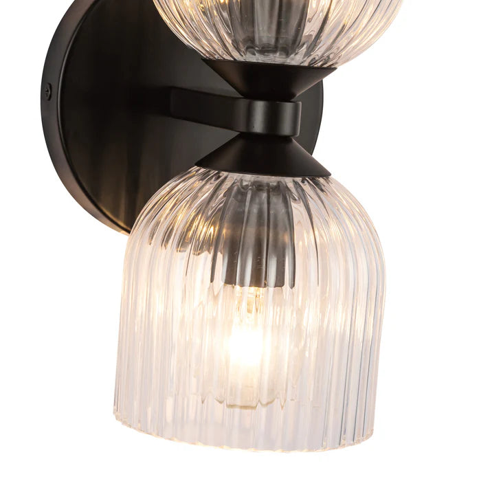 Sierra Sconce Wall Light - Modern LED Wall Sconce for Bedroom, Living Room & Hallway - Dimmable Plug-in or Hardwired Fixture - Elegant Home Decor Lighting