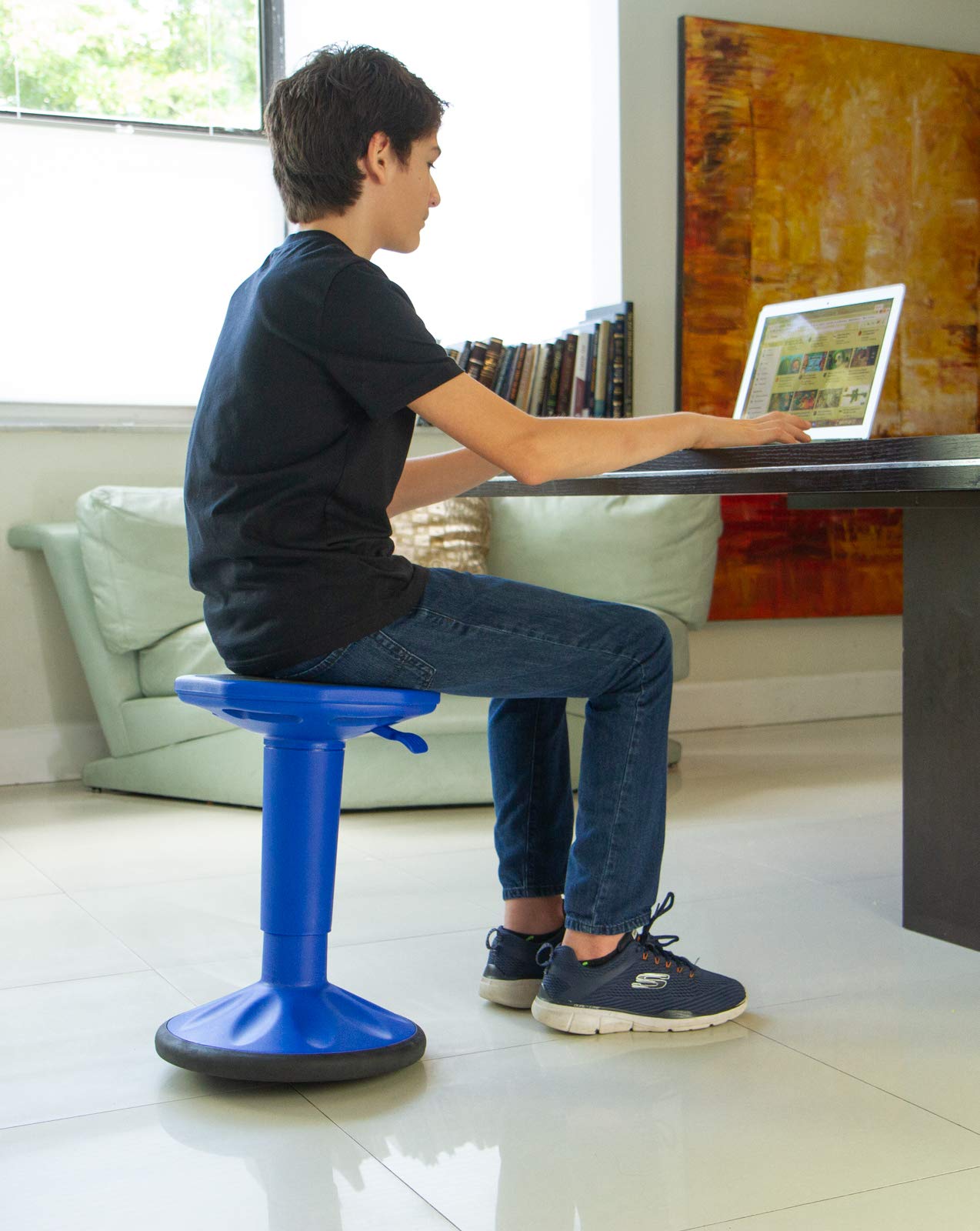 Adjustable Wobble Stool for Kids & Teens - Ergonomic Flexible Seating for Classroom & Home - Height Adjustable 17