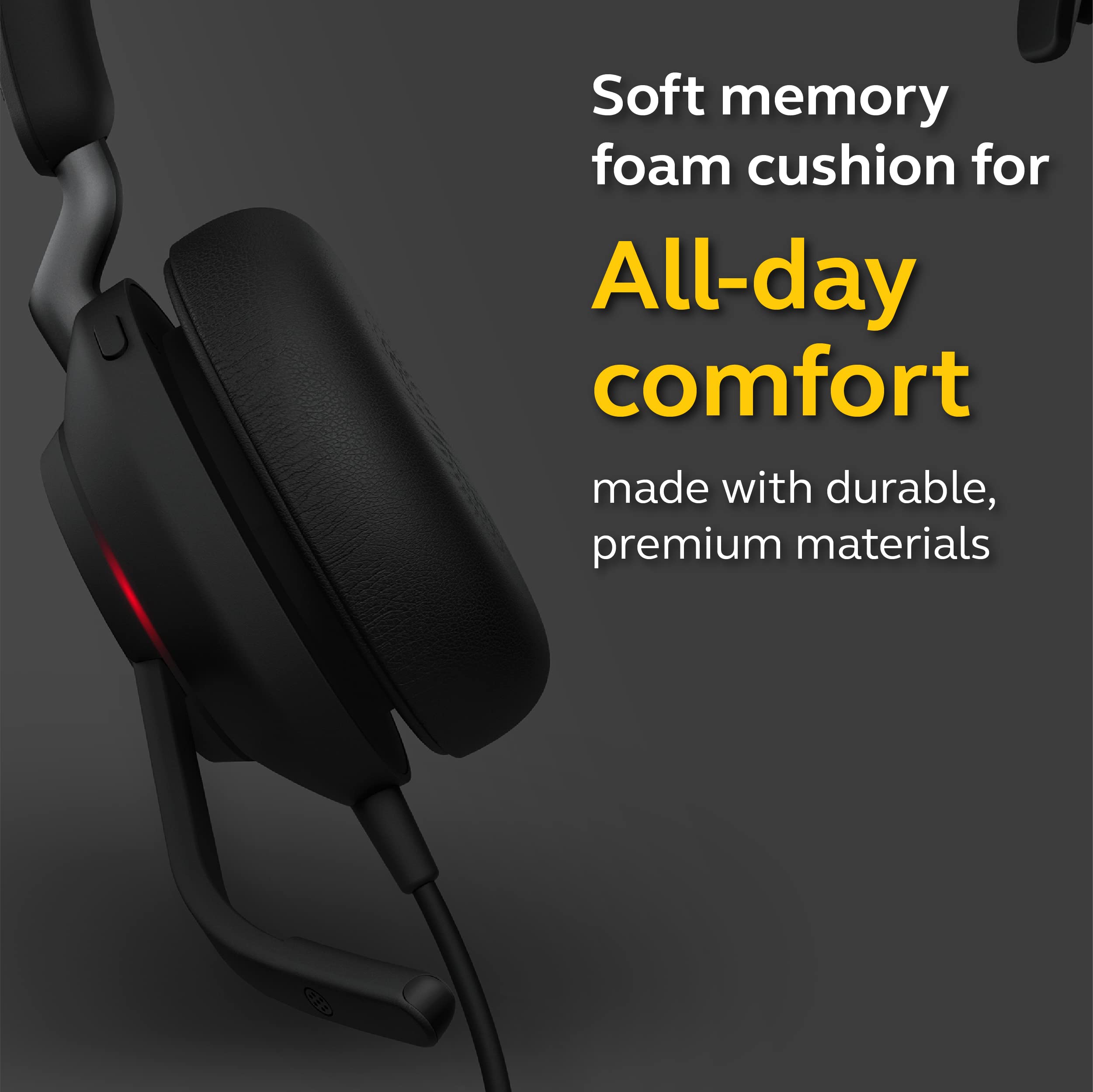 Jabra Evolve2 40 MS Wired Headphones with USB-A - Mono Black Office Headset for Telework, Calls & Music | All-Day Comfort & Passive Noise Cancelling | MS-Optimized USB Connection | Perfect for Remote Work, Video Conferencing & Online Learning