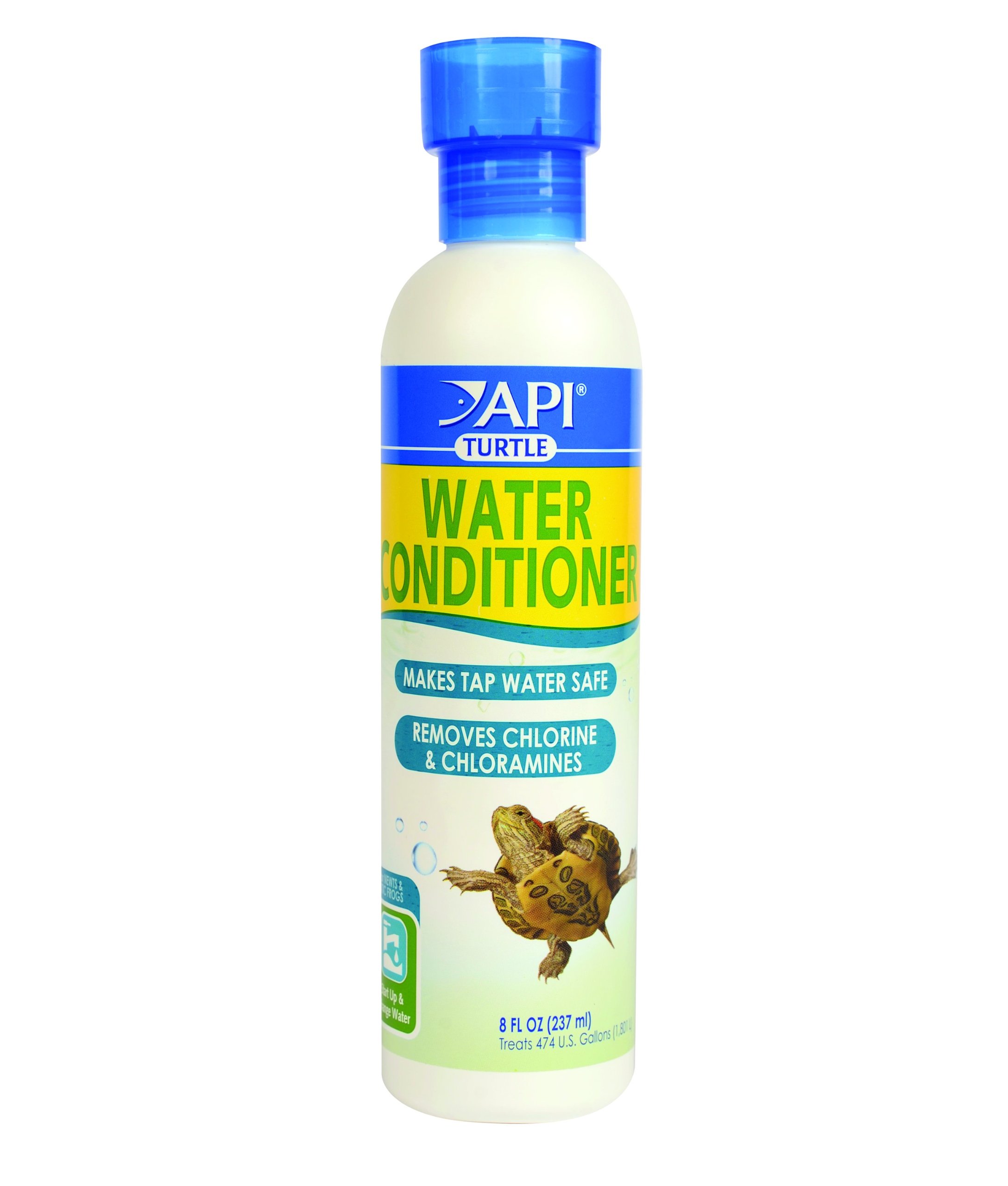 API TURTLE WATER CONDITIONER 8-Ounce Bottle - Removes Chlorine & Detoxifies Heavy Metals for Healthy Turtles & Aquatic Pets - Perfect for Aquariums, Tanks & Terrariums