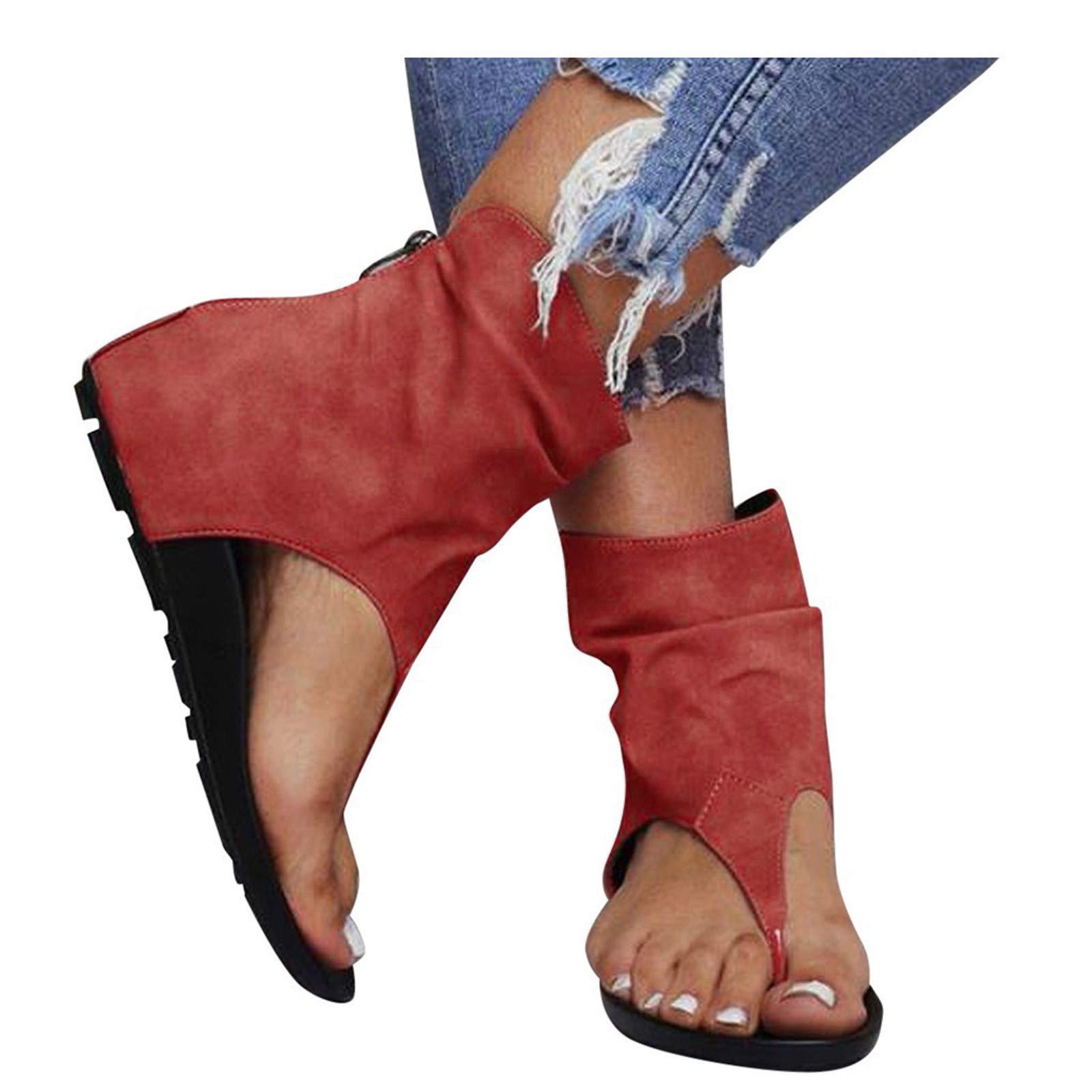 Women's Platform Wedge Sandals - Retro Bohemian Roman Beach Sandals with Suede Back Zipper | Perfect for Summer Vacations, Beach Outings, and Boho Fashion Styles