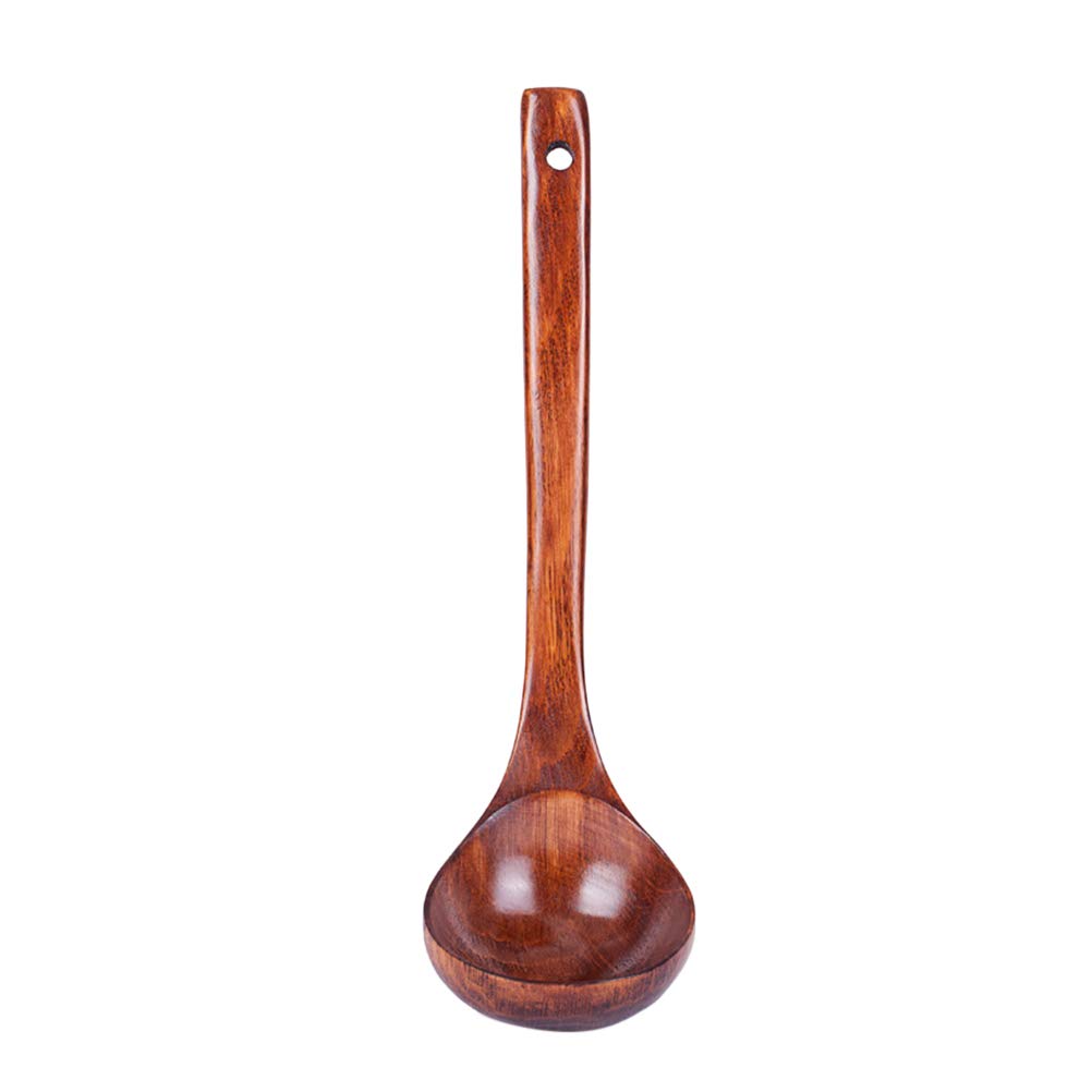 UPKOCH Wooden Soup Ladle - Long Handle Kitchen Serving Spoon for Cooking, Home & Restaurant Use - Perfect for Soups, Stews, and Sauces