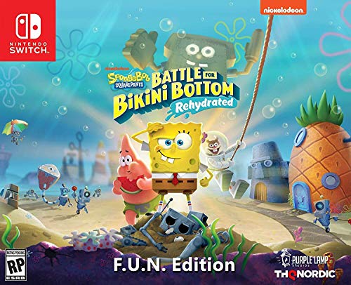 Spongebob Squarepants: Battle for Bikini Bottom - Rehydrated F.U.N. Edition for Nintendo Switch | Fun Family Game for Kids & Adults | Perfect for Party Play & Adventure Gaming