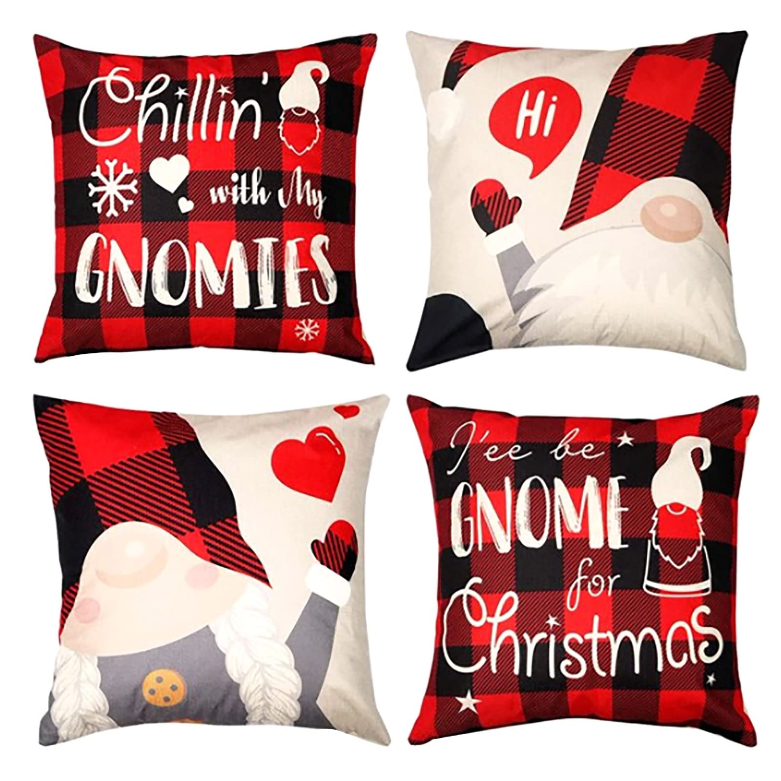 18x18 Inch Decorative Throw Pillow Covers Set of 4 - Soft Couch Pillow Cases for Sofa, Bed & Home Decor - Indoor Living Room Accent Pillows (Perfect for Cozy Living Spaces, Guest Rooms & Home Staging)