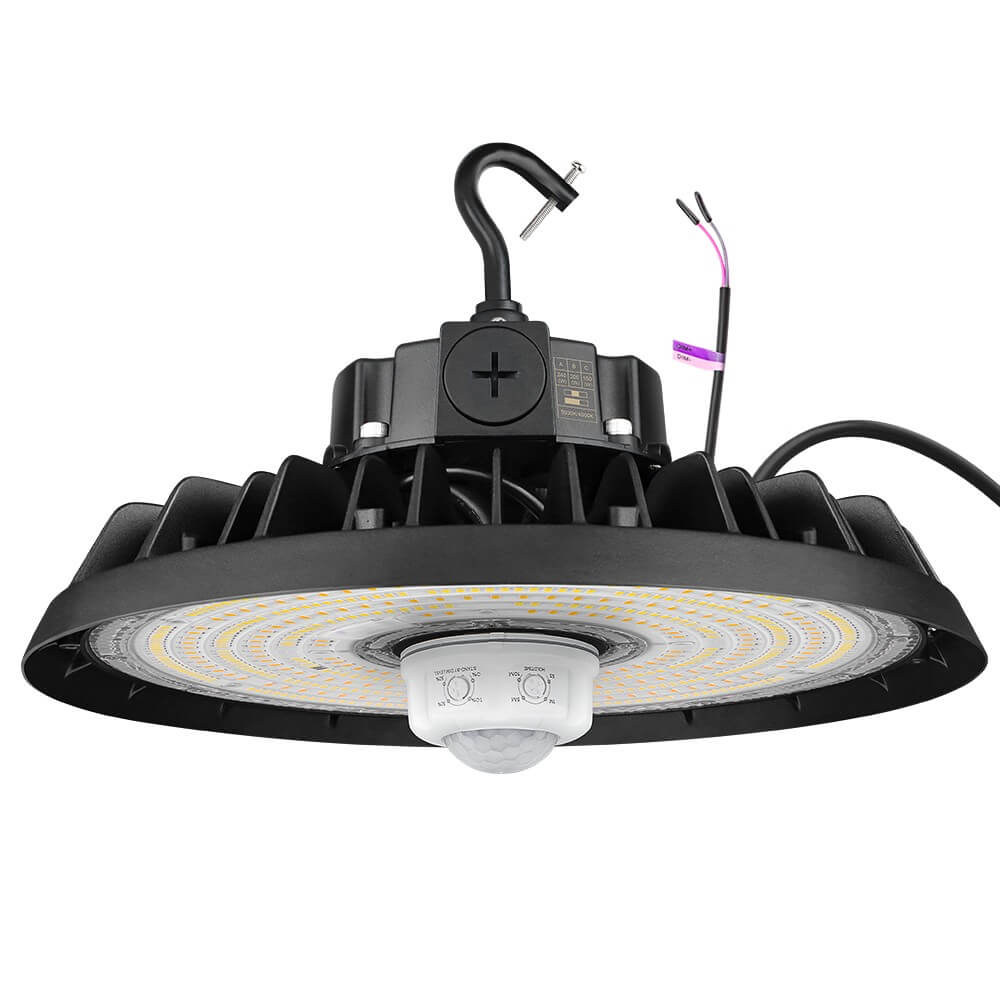 EcoMAX Round UFO LED High Bay Light 240W/200W/150W, 120-277V, 37,450 Lumens, 5000K/4000K Daylight White, 1000W Equivalent - Perfect for Warehouses, Garages, Workshops & Industrial Lighting