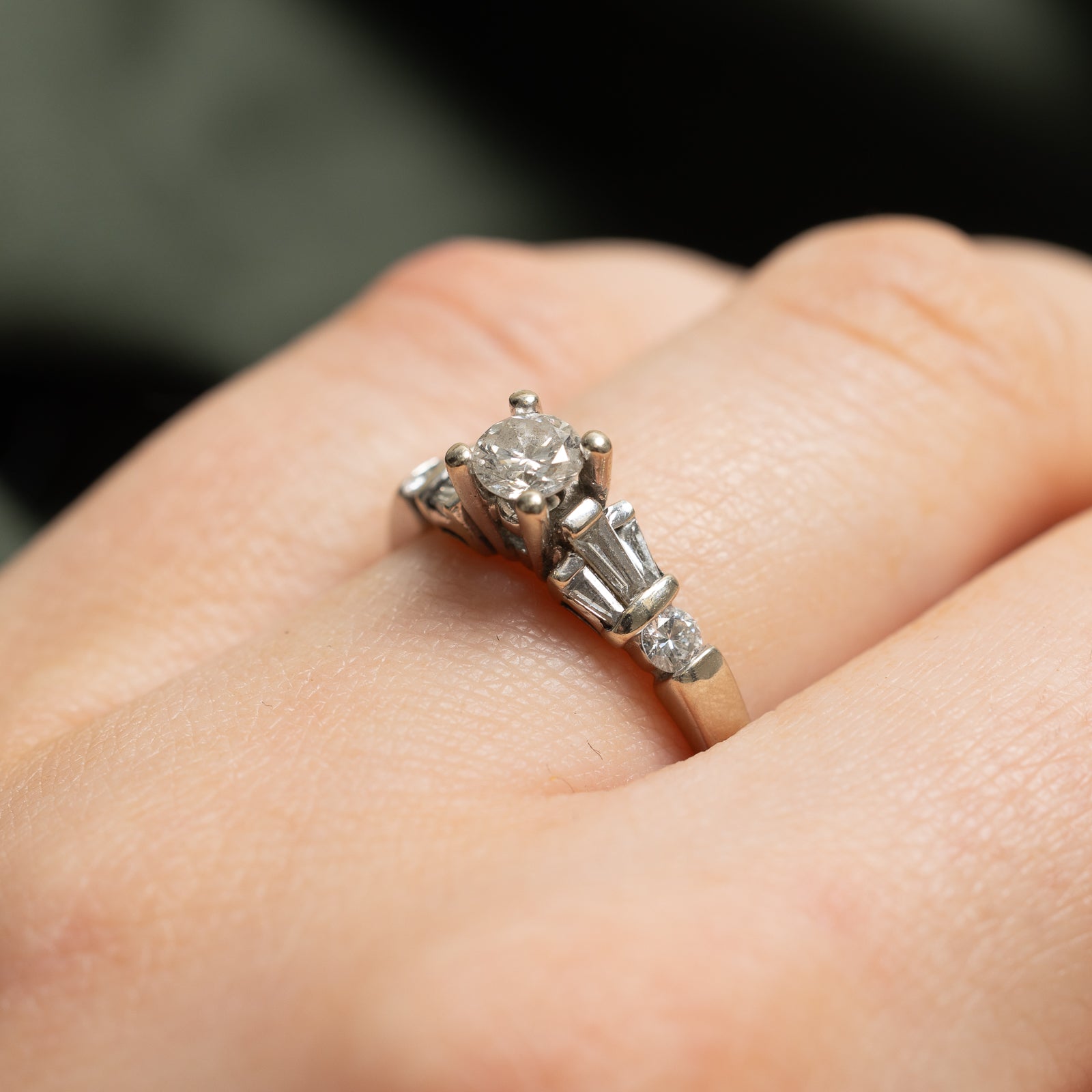 0.67 Carat Diamond Engagement Ring for Women - Size 6 Round Cut Solitaire Wedding Band - Perfect for Proposals, Anniversaries & Romantic Occasions