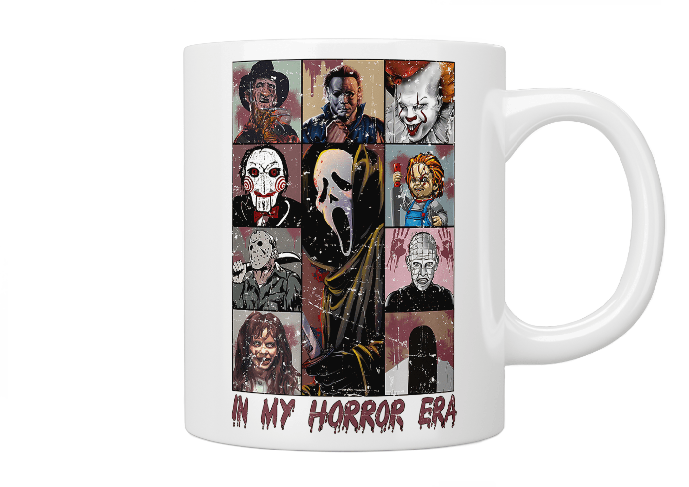 Funny In My Horror Era Coffee Mug - Spooky Halloween Gift for Horror Movie Fans & Goth Lovers - Perfect for Scary Movie Nights & Halloween Parties