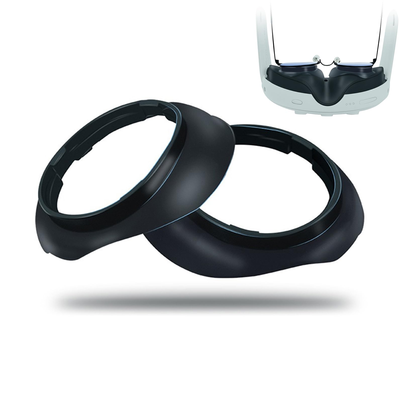 Anti-Scratch Myopia Glasses Spacer Rings for Meta Quest 3 VR Headset - Lens Protector Bumper for VR Gaming & Extended Play Sessions