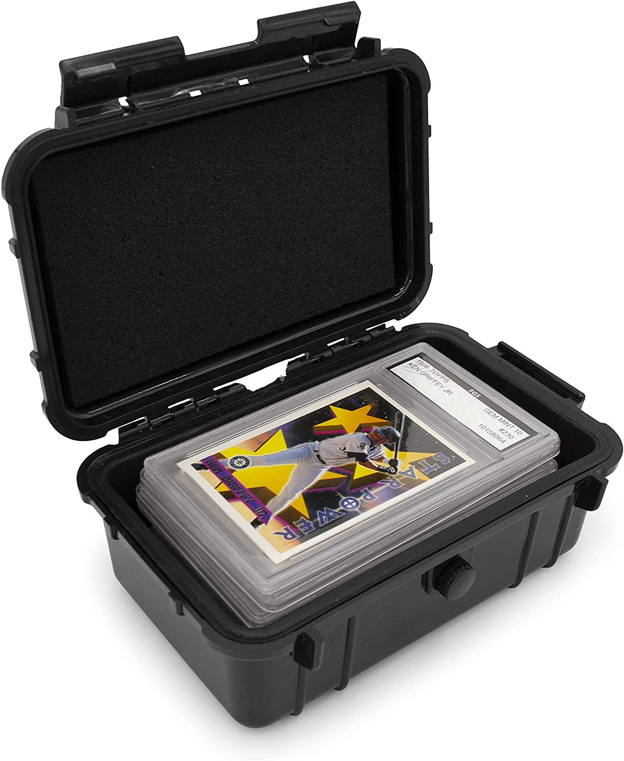 CASEMATIX Graded Card Holder - Waterproof Storage Case for 6+ BGS, 8+ PSA & FGS Graded Sports Trading Cards - Perfect for Collectors & Card Show Protection