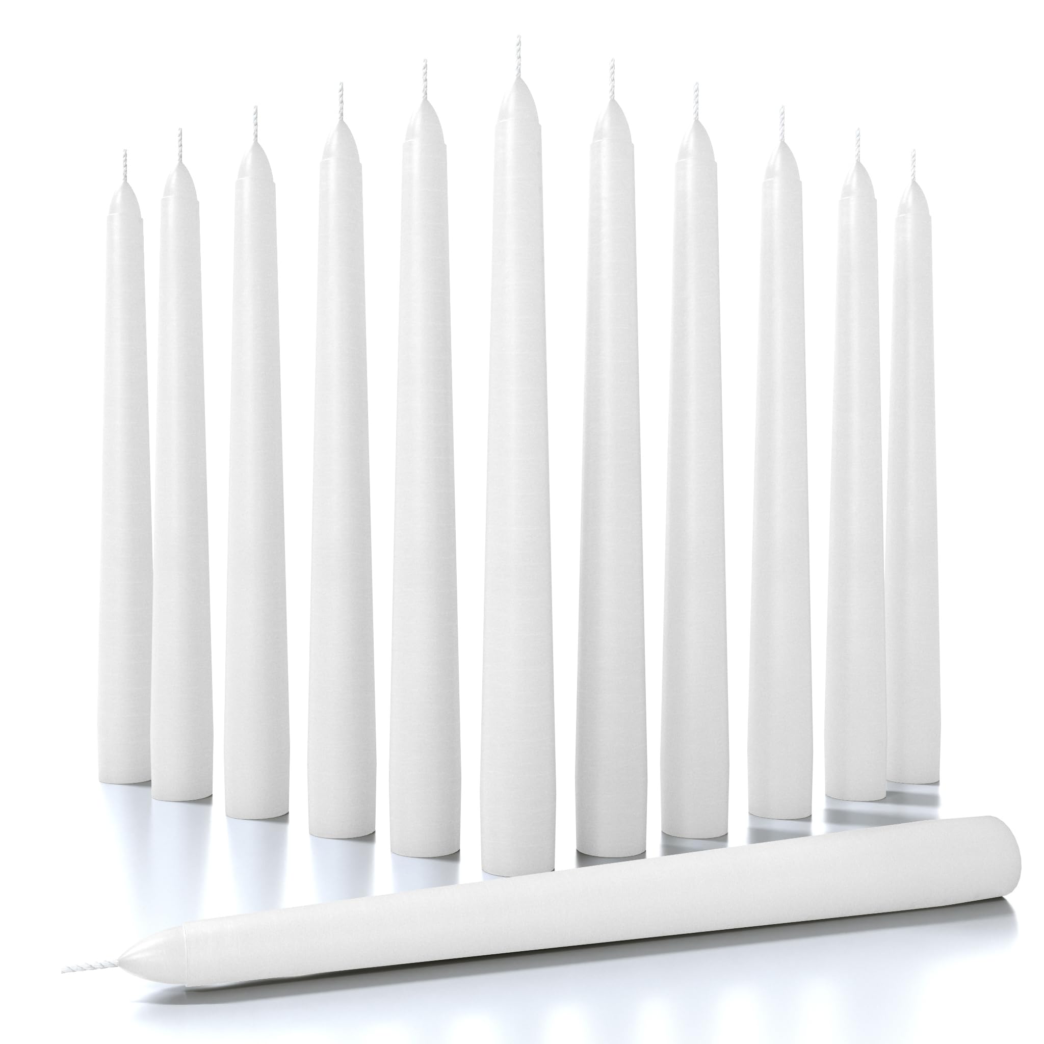 White Taper Candles 8