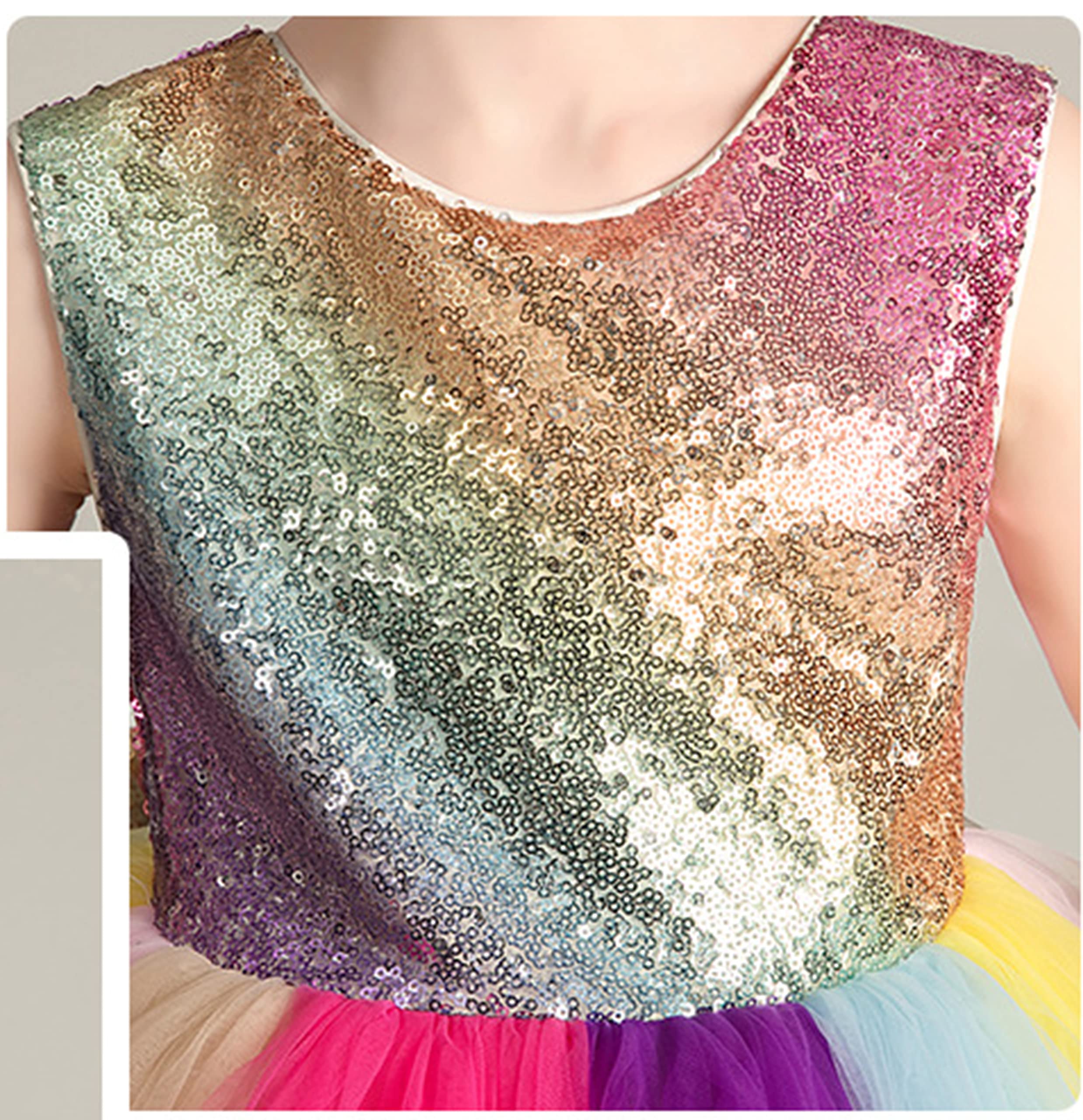 Sparkly Sequins Party Dress for Toddler & Little/Big Girls - Perfect for Birthday Celebrations, Dance Performances & Special Occasions