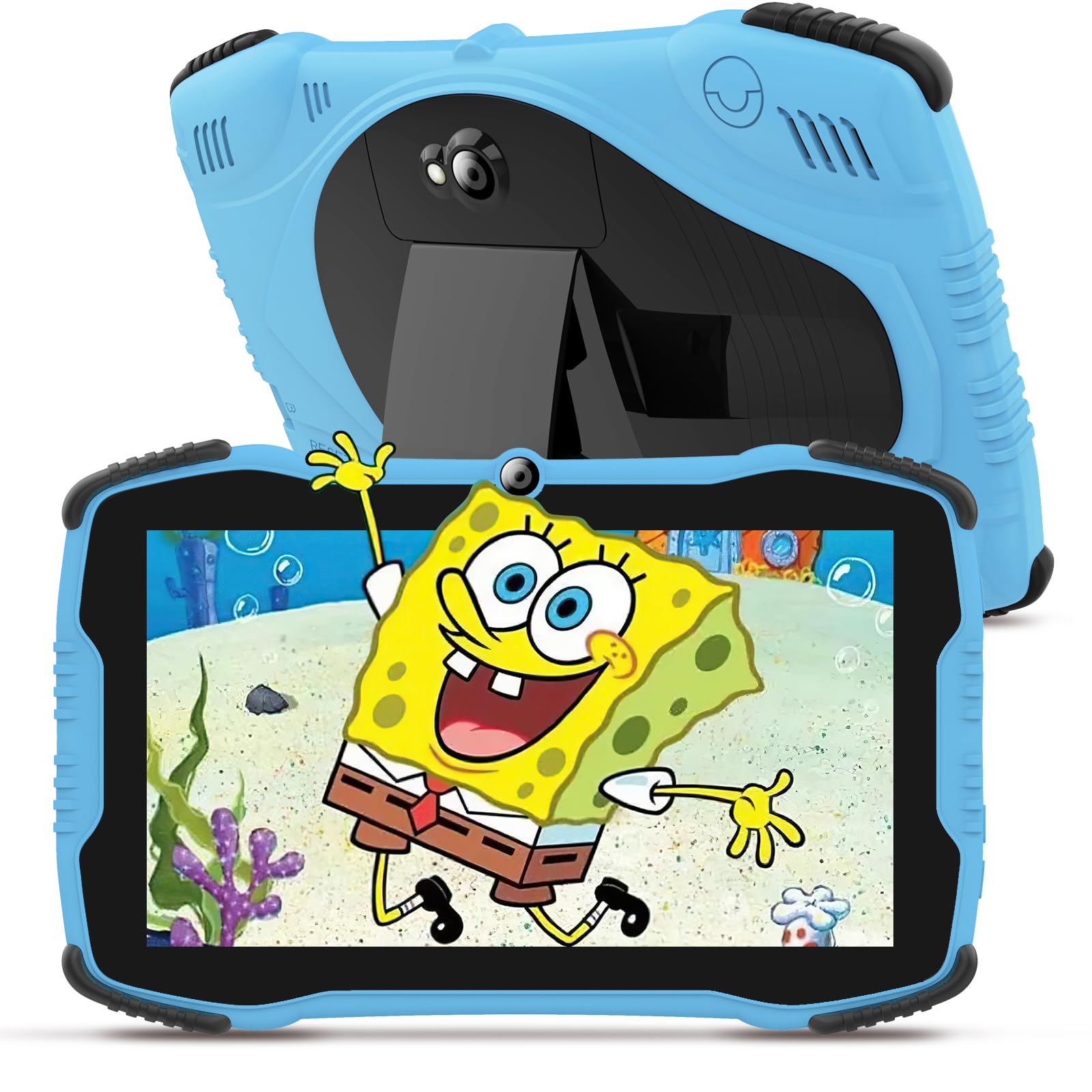 7 inch Kids Tablet with 32GB Storage & WiFi - Android Learning Tablet for Toddlers Ages 3-7 | Includes Protective Case, Parental Controls & Preloaded Educational Content | Perfect for Home Learning, Travel & Entertainment (Boys & Girls)