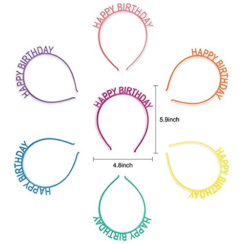 Happy Birthday Hair Hoop for Girls - Orange Plastic Party Headband with Teeth - Pack of 1 - Perfect for Birthday Parties, Costumes & Celebrations