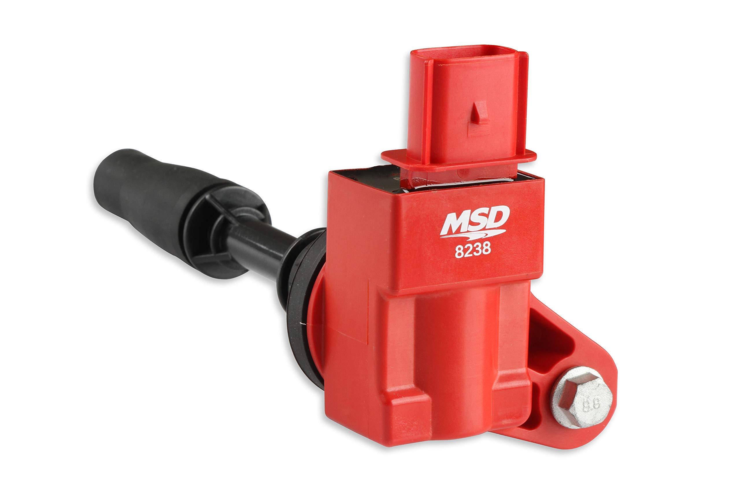 MSD 8238 High Performance Ignition Coil - Red - Compatible with Ford, Chevy, Dodge - Perfect for Engine Upgrades & Racing Applications