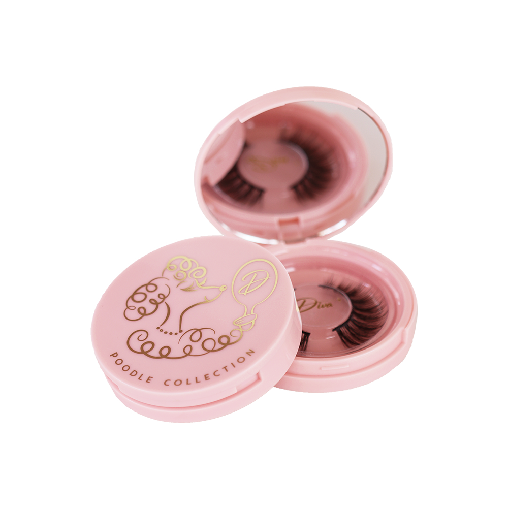 Premium D Poodle Collection False Eyelashes in Compact Case - Natural & Voluminous Lashes for Daily Wear, Parties & Special Occasions