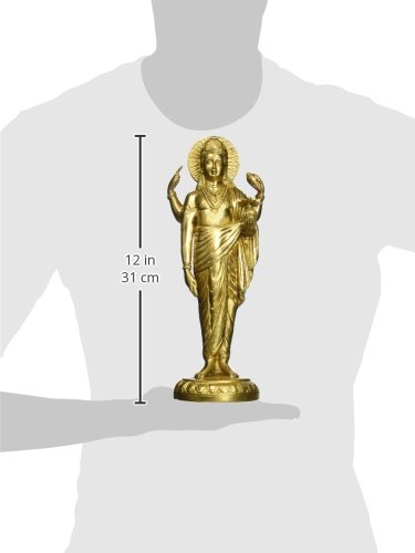 Dhanvantari - Divine Physician of Gods Brass Statue with Amrita Kalasha | Hindu Deity Sculpture for Home Altar, Yoga Studio & Spiritual Decor