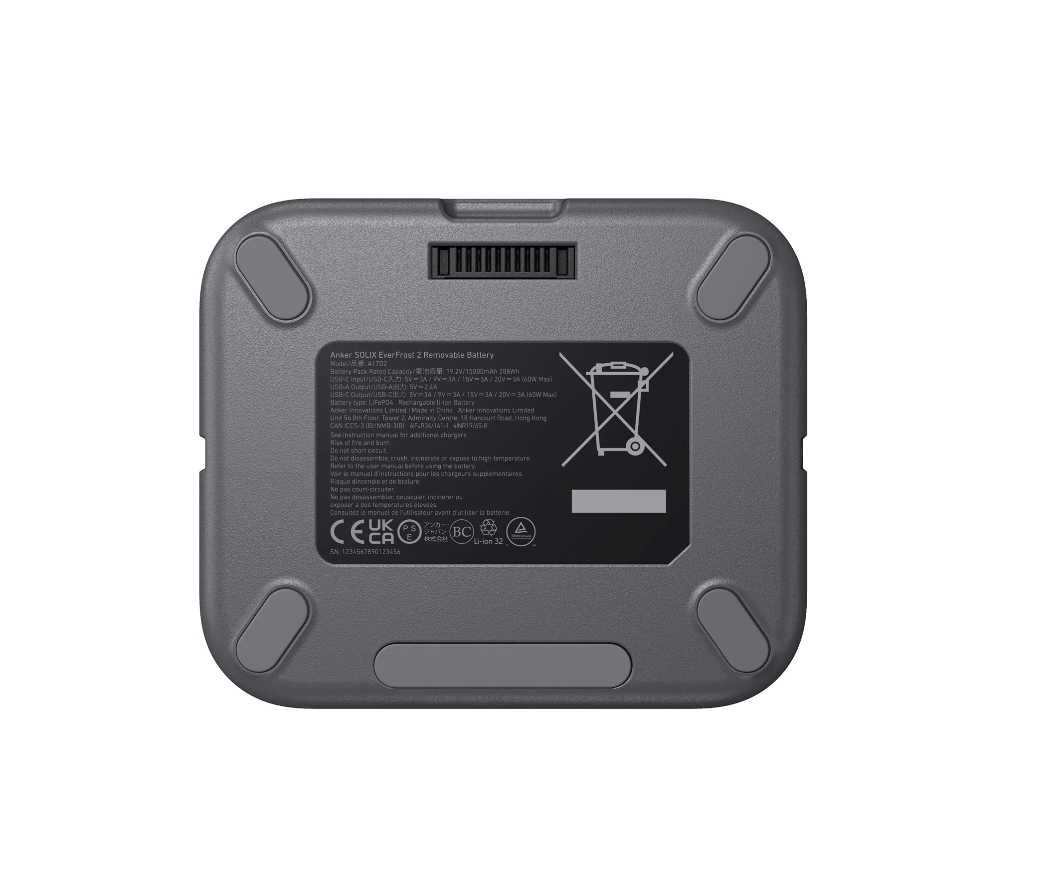 Anker SOLIX EverFrost 2 Portable Power Station - 288Wh Removable Battery for 40L/58L Electric Coolers | Camping, Road Trips & Outdoor Adventures Backup Power Solution