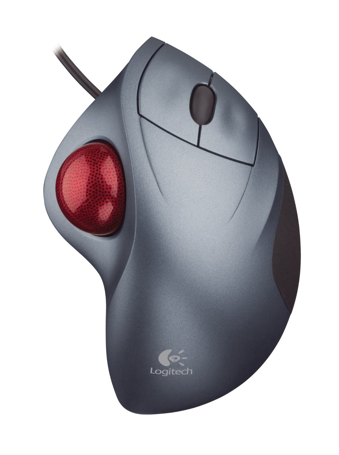 Logitech Trackman Wheel Optical Trackball Mouse (Silver) - Ergonomic Design for Comfortable Computer Use at Home or Office