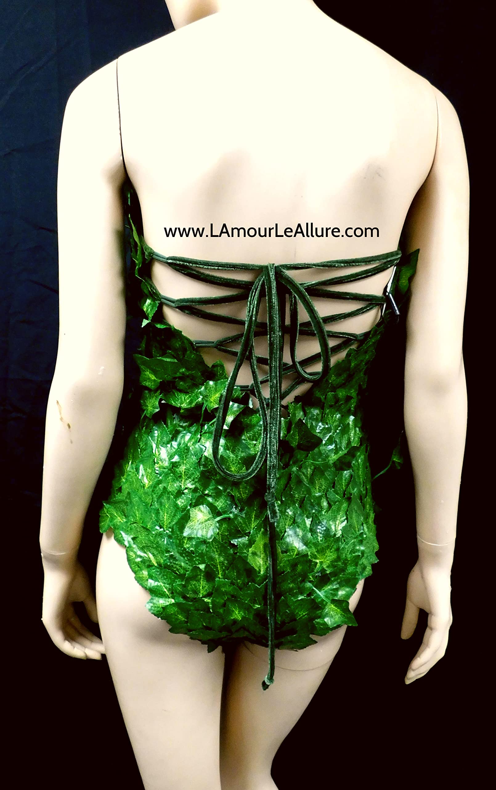 Full Poison Ivy Body Suit - Sexy Rave Bra & Cosplay Costume for Halloween, Comic Con & Themed Parties | DC Comics Villain Outfit