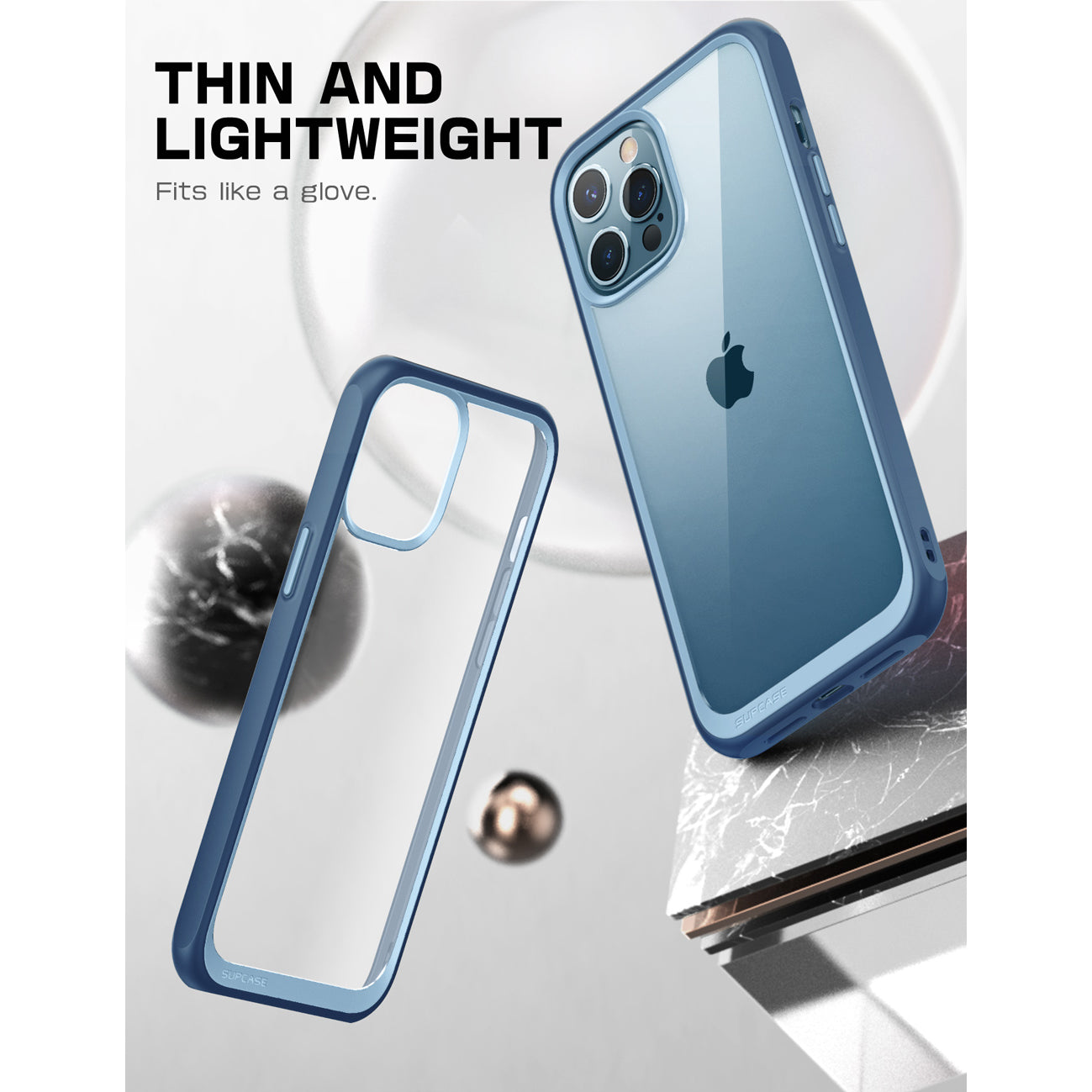 iPhone 13 Pro Max Case 6.7 Inch - Unicorn Beetle Style Slim Clear Protective Cover in Blue | Shockproof & Scratch Resistant | Perfect for Everyday Use, Travel & Outdoor Activities