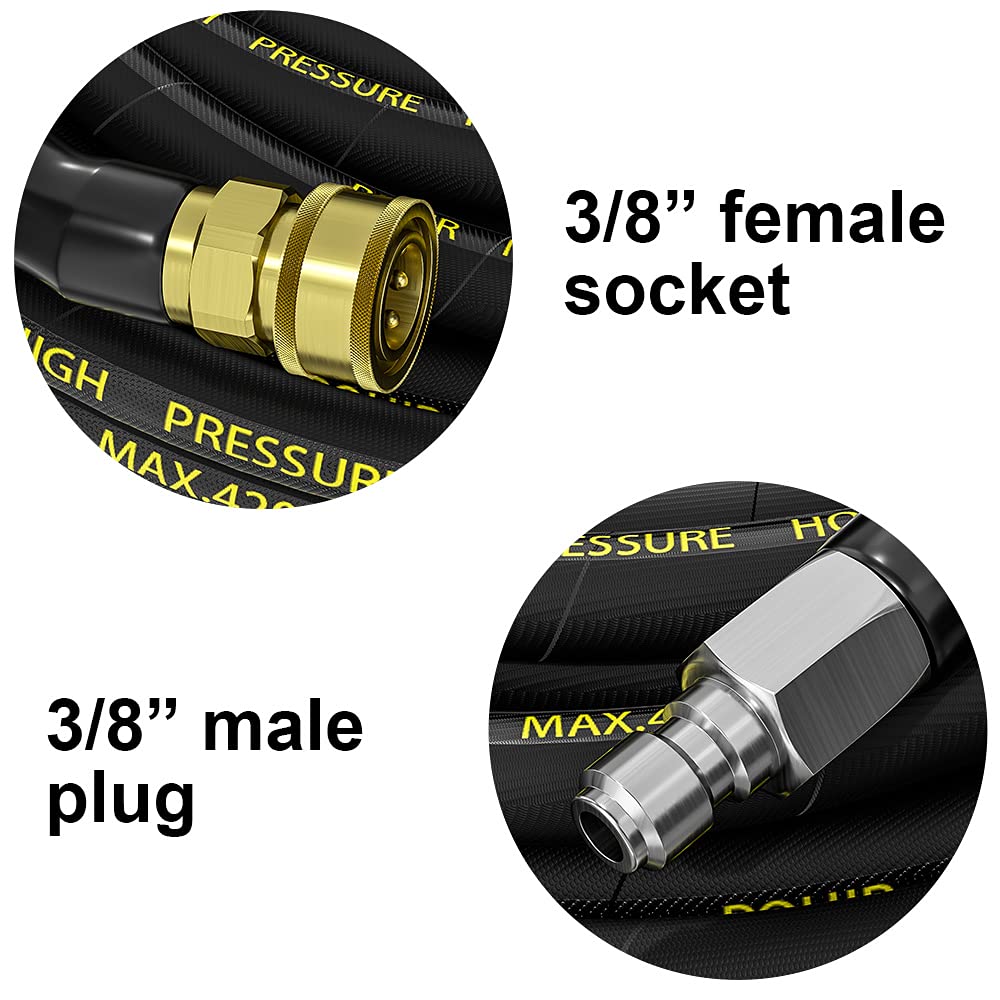 **POHIR 150 FT High Pressure Washer Hose with 3/8