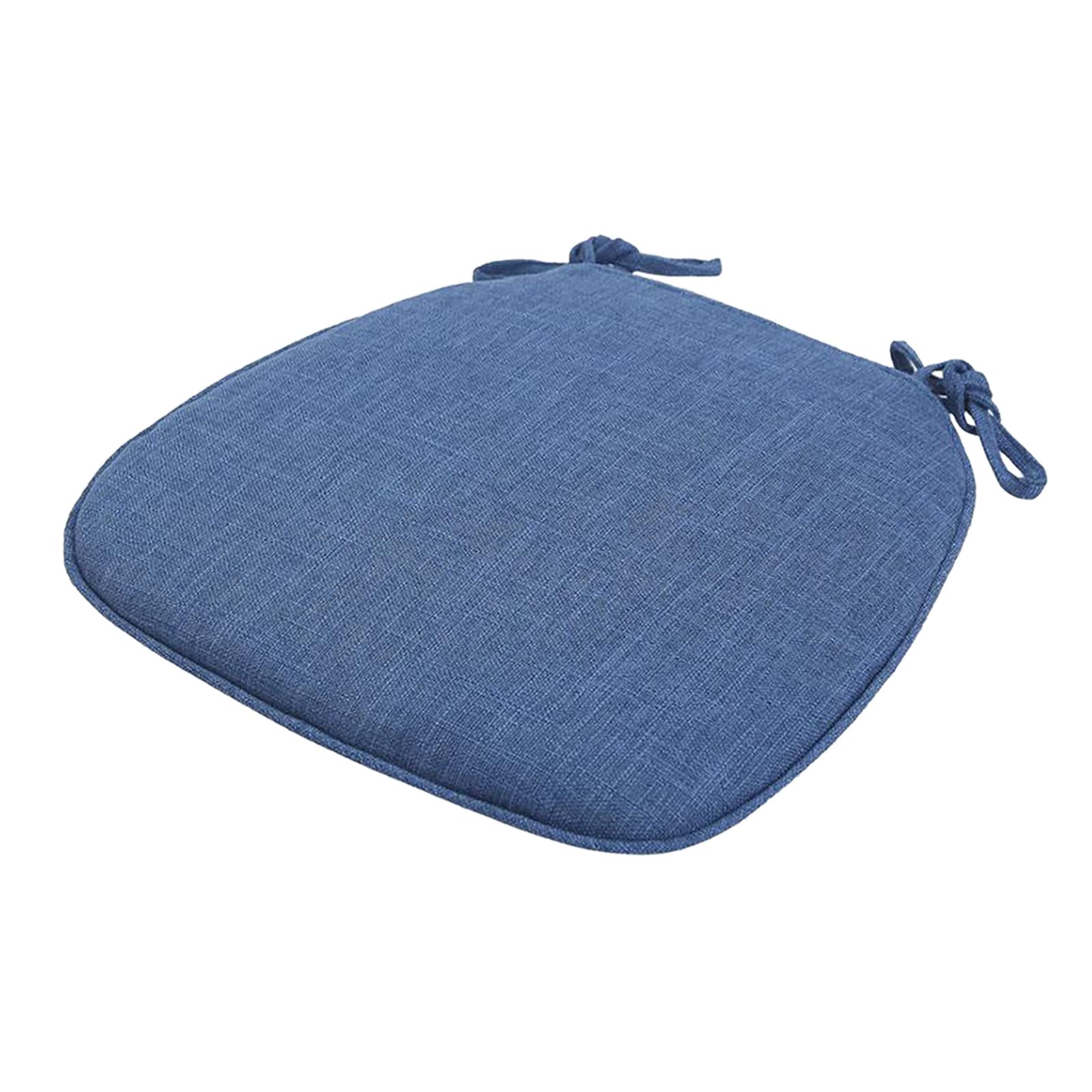 FAKEME Non-Slip Dining Chair Cushion with Ties - Comfortable Seat Cushion Cover for Kitchen Chairs, Office & Patio Furniture - Blue