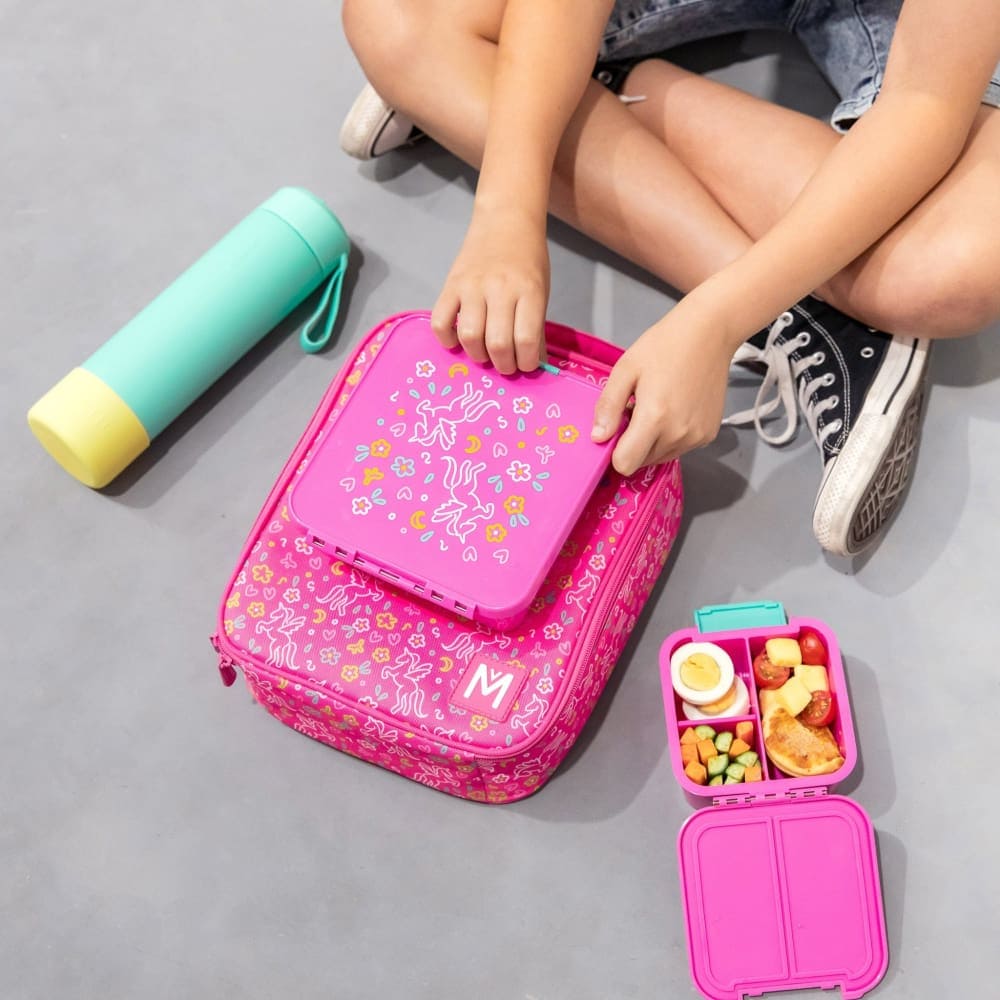 Unicorn Magic Leakproof Bento Style Kids Snack Box - 2 Compartment Food Container for School Lunches, Picnics & Travel | BPA-Free, Durable & Easy to Clean