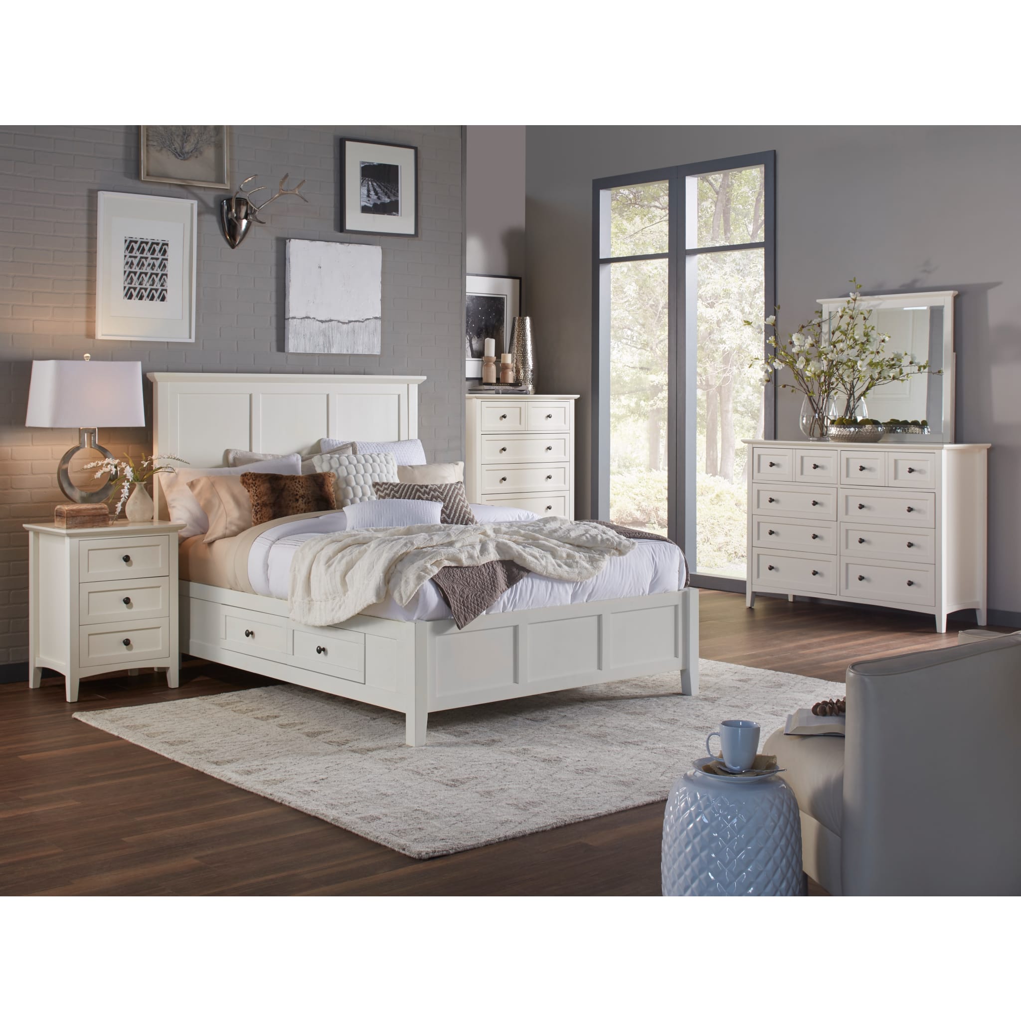Paragon White Wooden Storage Bed with 4 Drawers - Perfect for Small Bedrooms & Guest Rooms