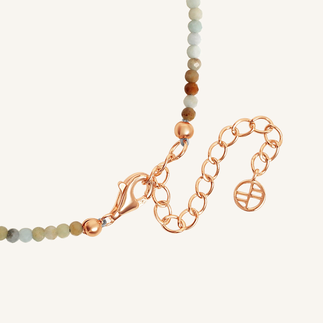 Amazonite Anklet Bracelet - Stone of Courage & Confidence - Perfect for Yoga, Meditation & Spiritual Healing Jewelry